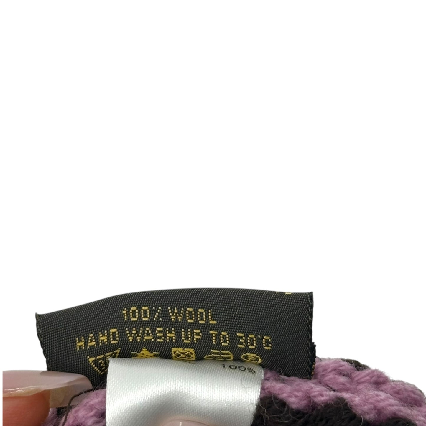 Louis Vuitton Pink & Brown Monogram Knit Beanie Hat