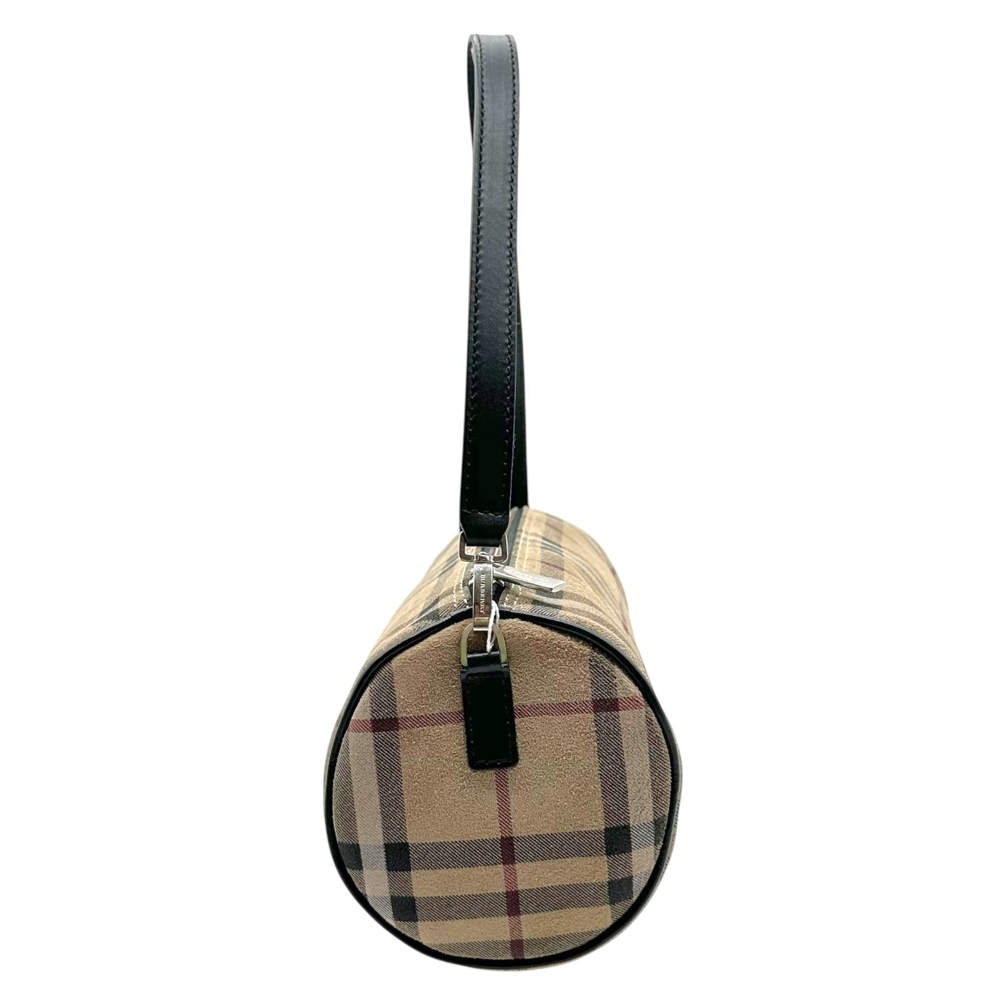Burberry Nova Check Plaid Mini Barrel Bag