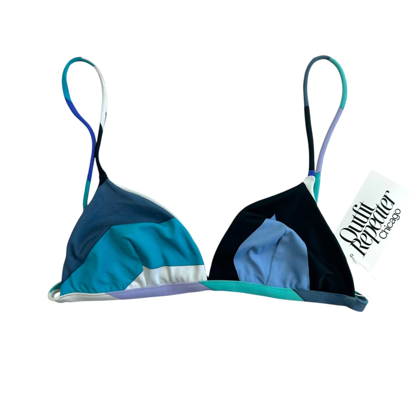 Emilio Pucci Blue Patterned Bikini Set
