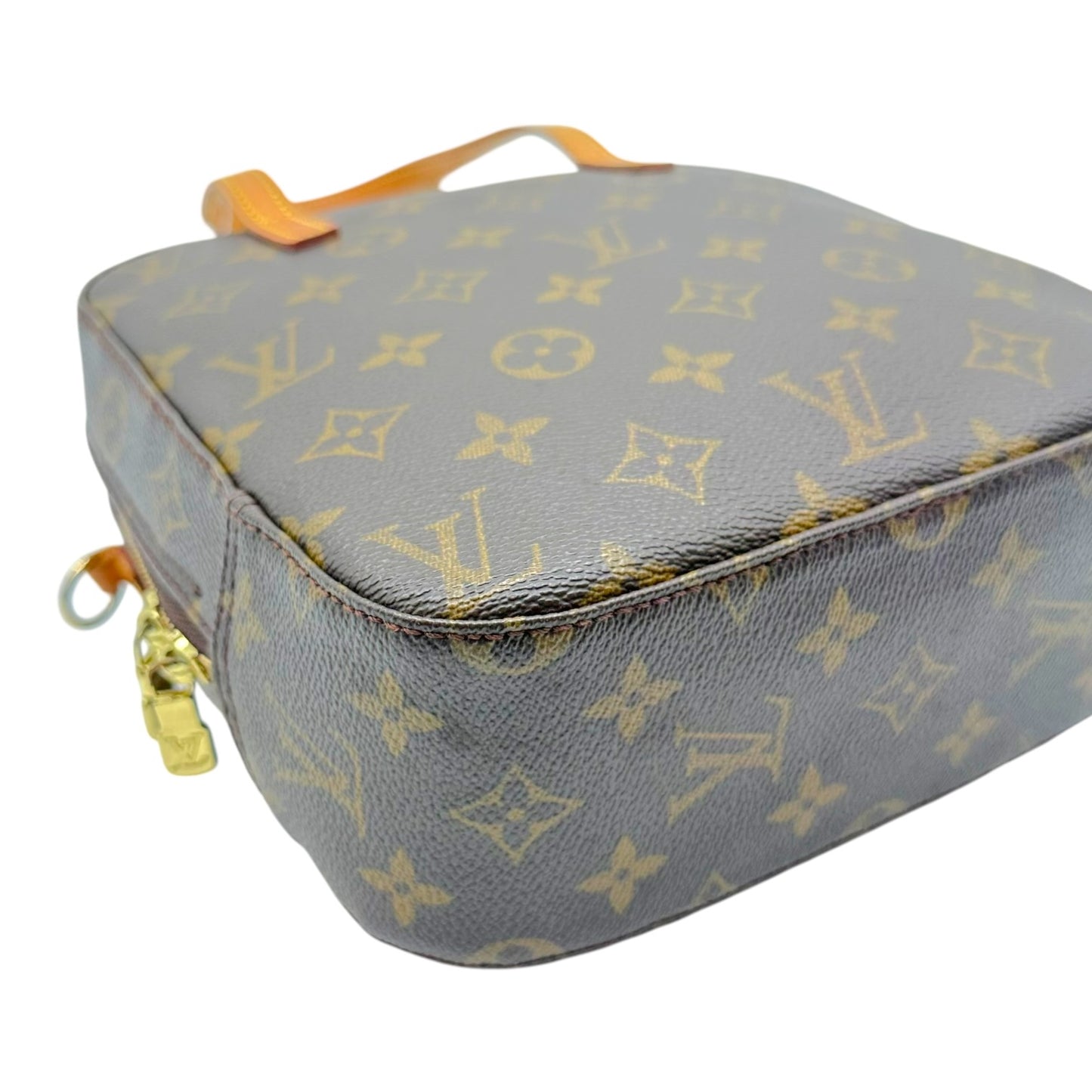 Louis Vuitton Monogram Spontini Handbag Brown Gold