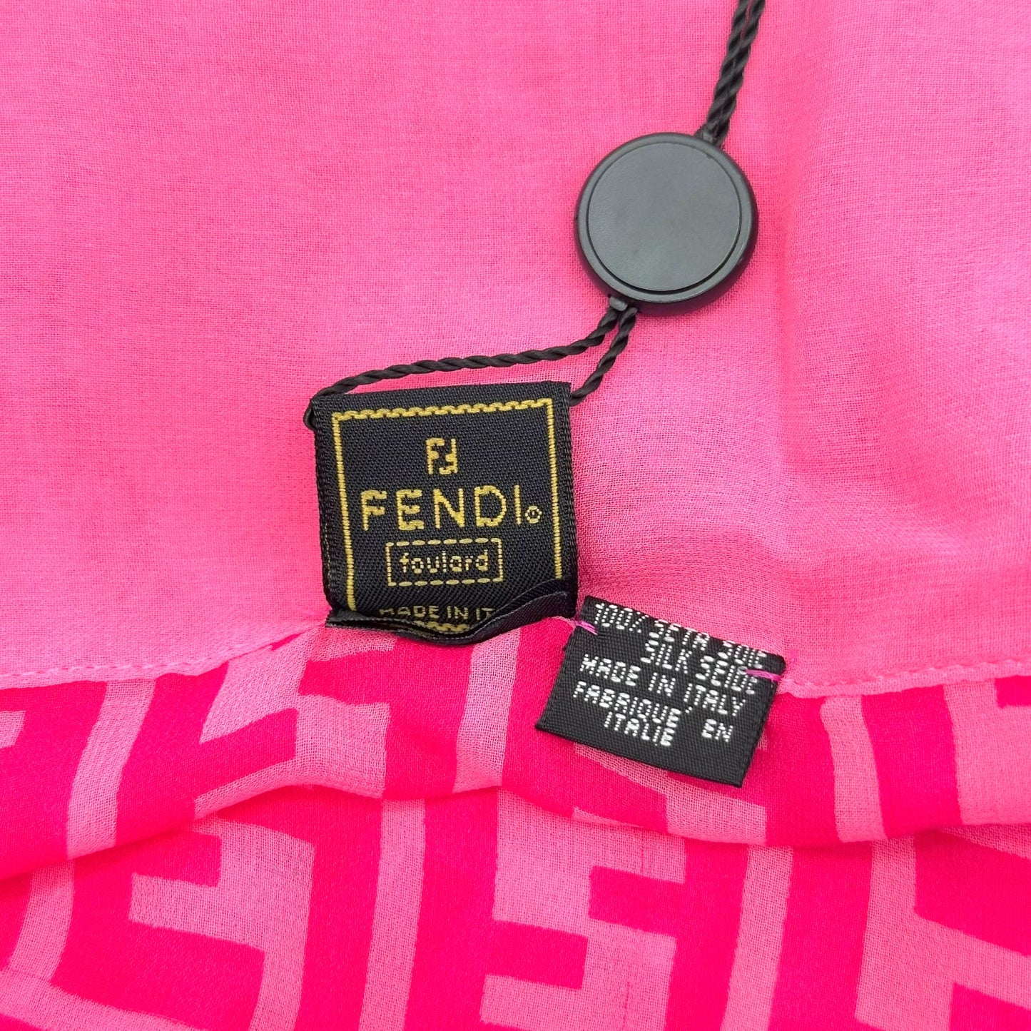 Fendi Silk Scarf Hot Pink Zucca Monogram