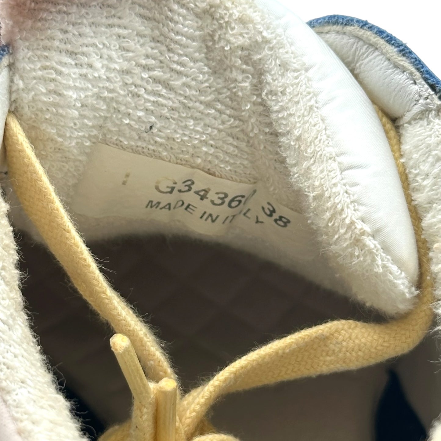 Chanel Cobalt Blue Butter Yellow Logo Sneakers