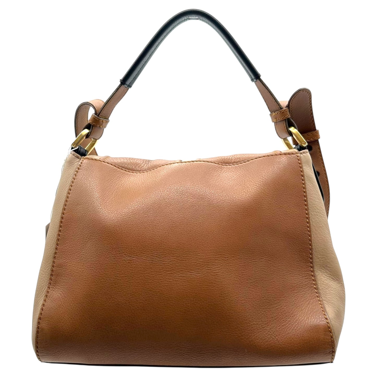 Fendi Tan Leather Anna 2-Way Satchel Bag