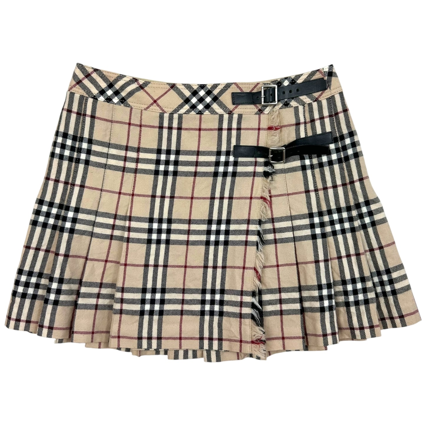 Burberry Blue Label Classic Tan Plaid Pleated Mini Skirt - Outfit Repeater