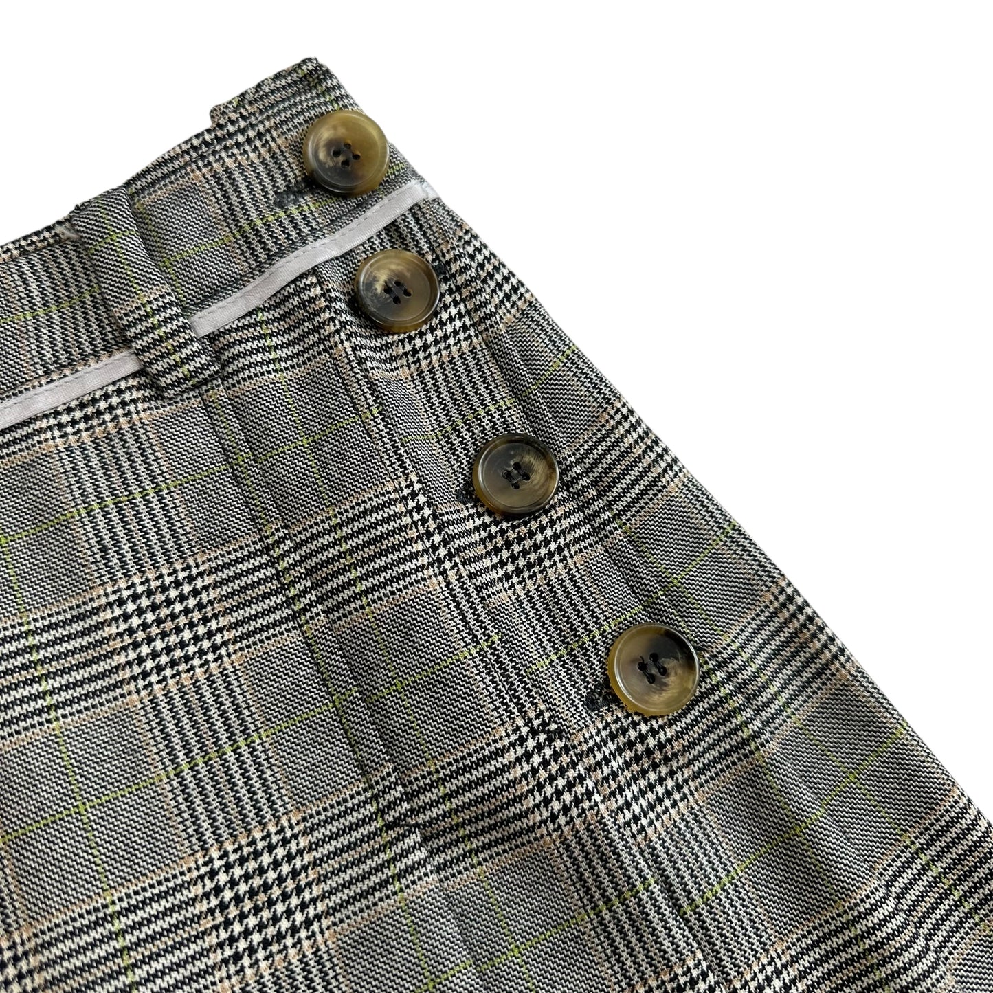 D&G Dolce & Gabbana Side Button Plaid Mini Skirt
