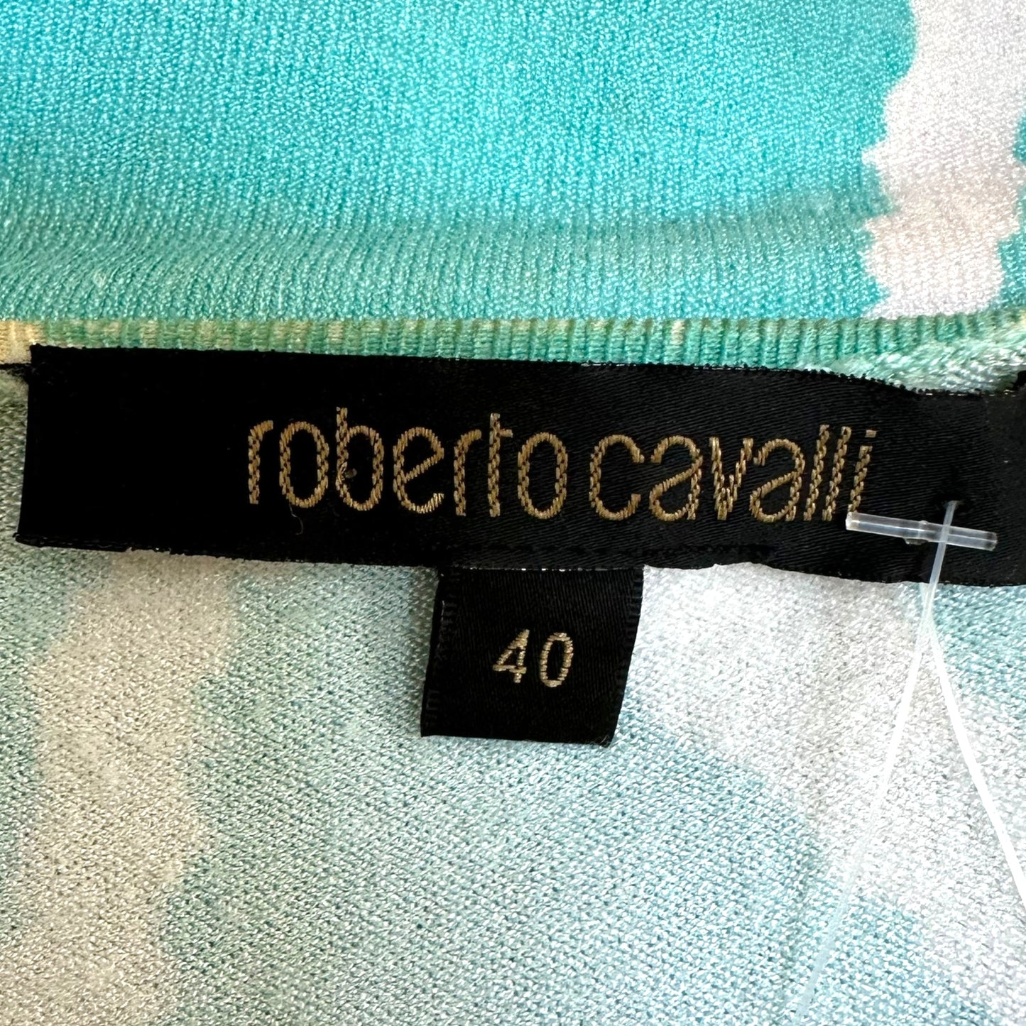Roberto Cavalli Blue Giraffe Print Cardigan