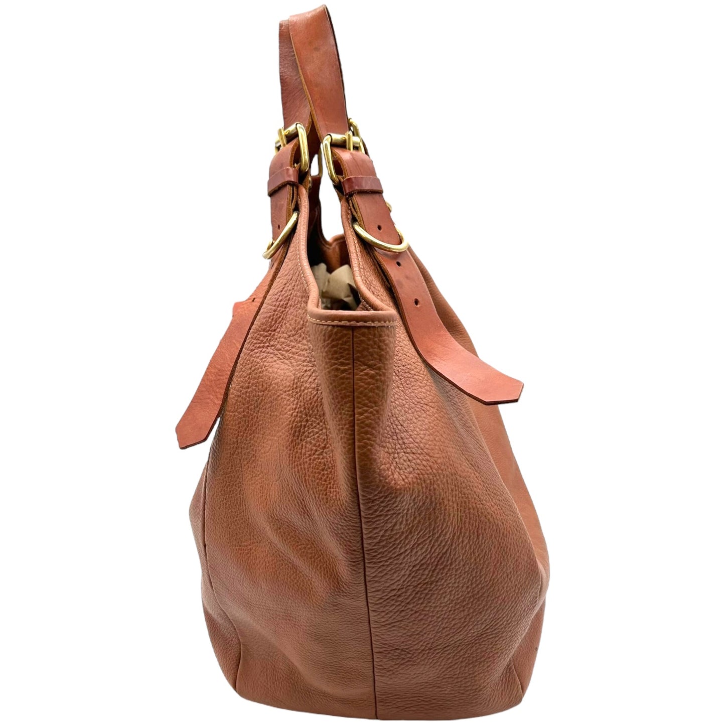 Vivienne Westwood Brown Leather Slouchy Hobo Tote Bag