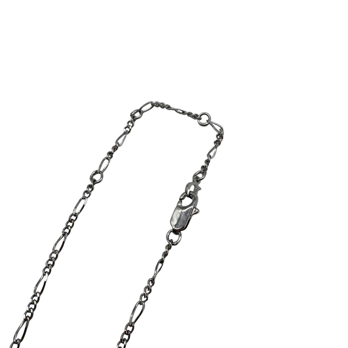 Christian Dior Silver 'Hoop Earring' Logo Charm Necklace