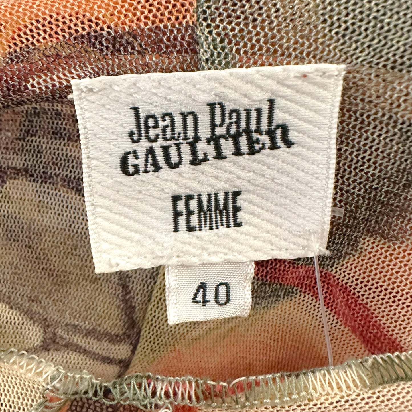 Jean Paul Gaultier Salvatore Dali Batwing Printed Mesh Blosue