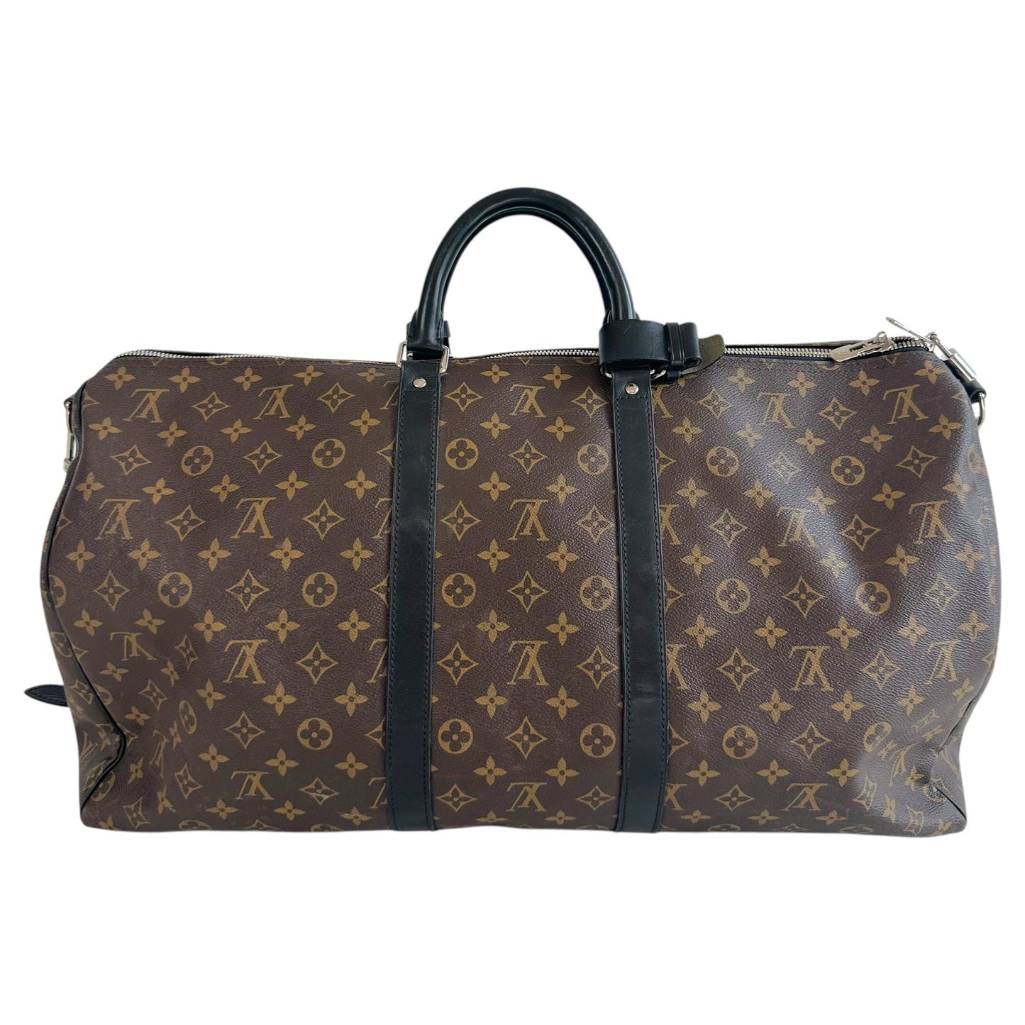 Louis Vuitton Macassar Monogrm Bandouliere 55 Duffle Bag