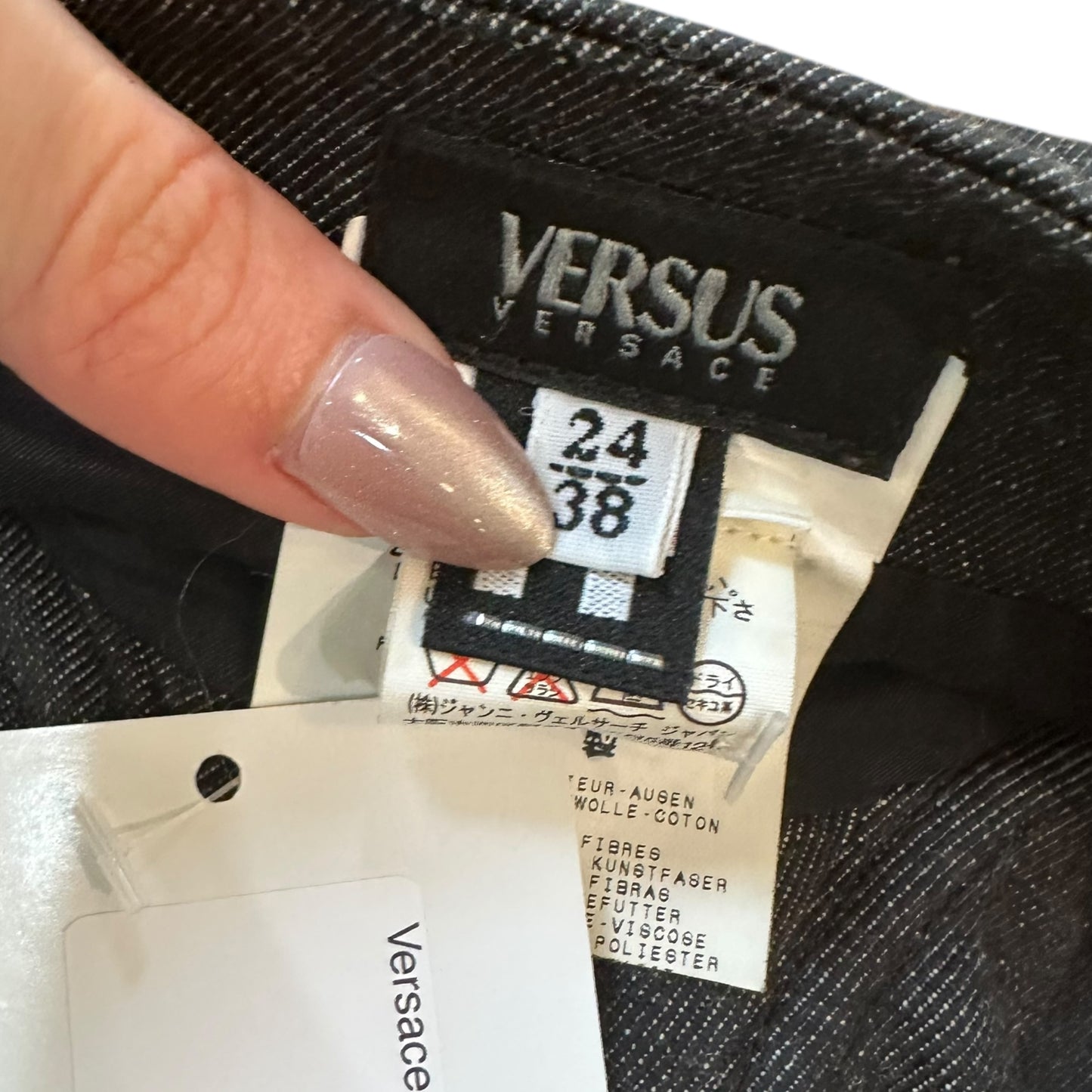 Versace Versus Denim Bustier Mini Dress