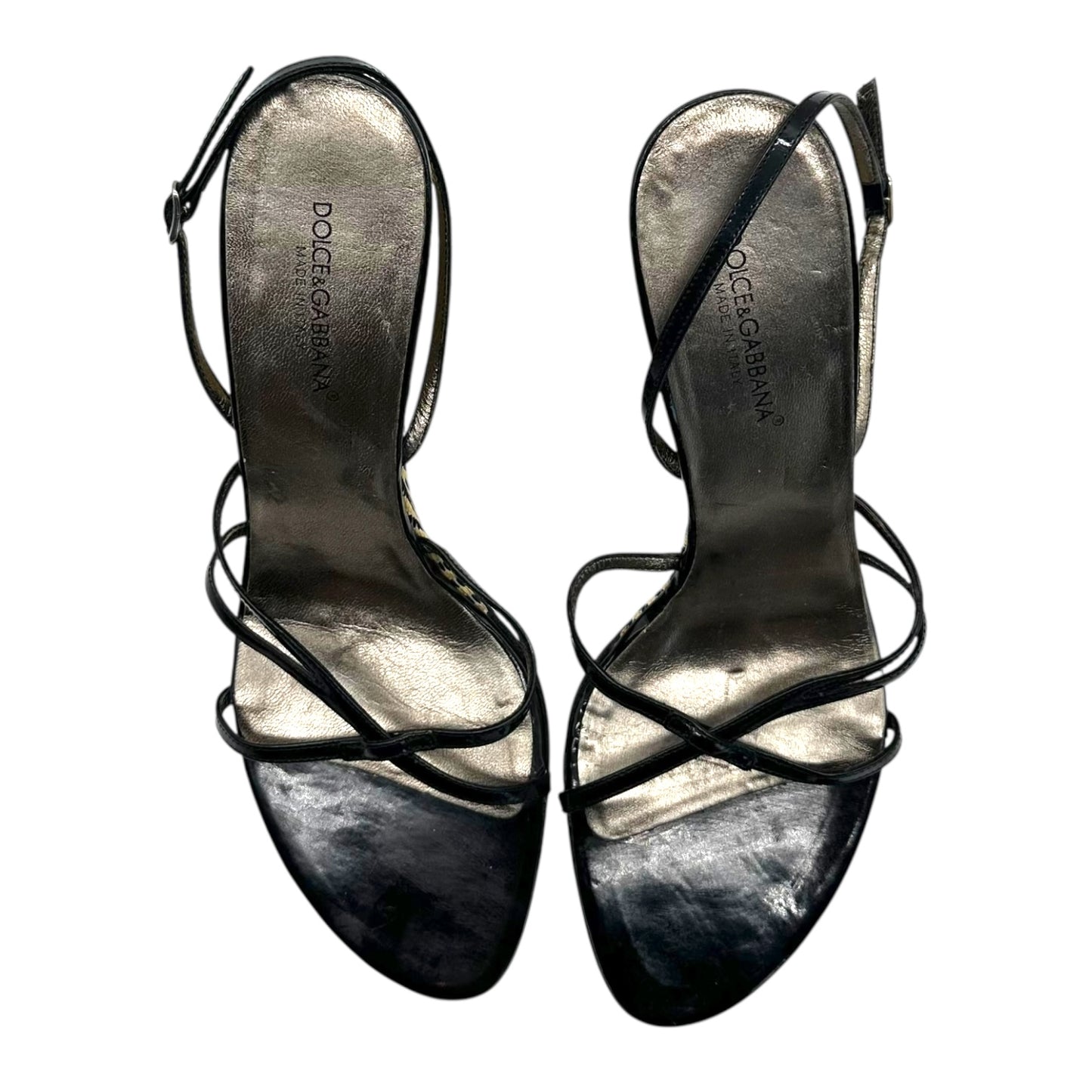 Dolce & Gabbana Striped Heel Wedge Sandals