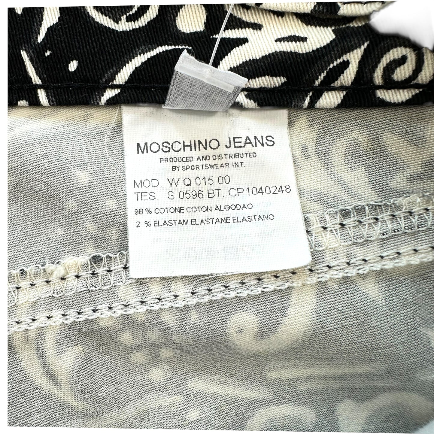 Moschino Black Pattern Pants