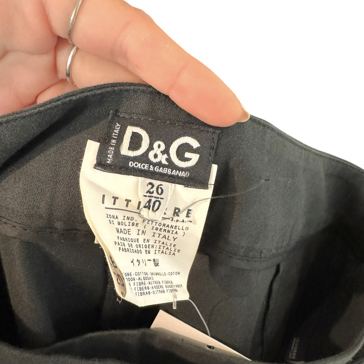 D&G Dolce & Gabbana Buckle Waist Slack Pants