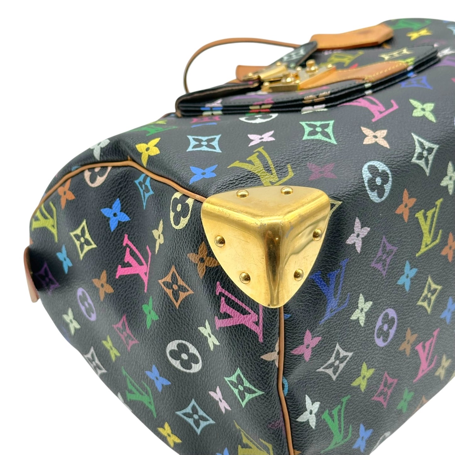 Louis Vuitton Black Multicolor Murakami Monogram Speedy 30 Handbag
