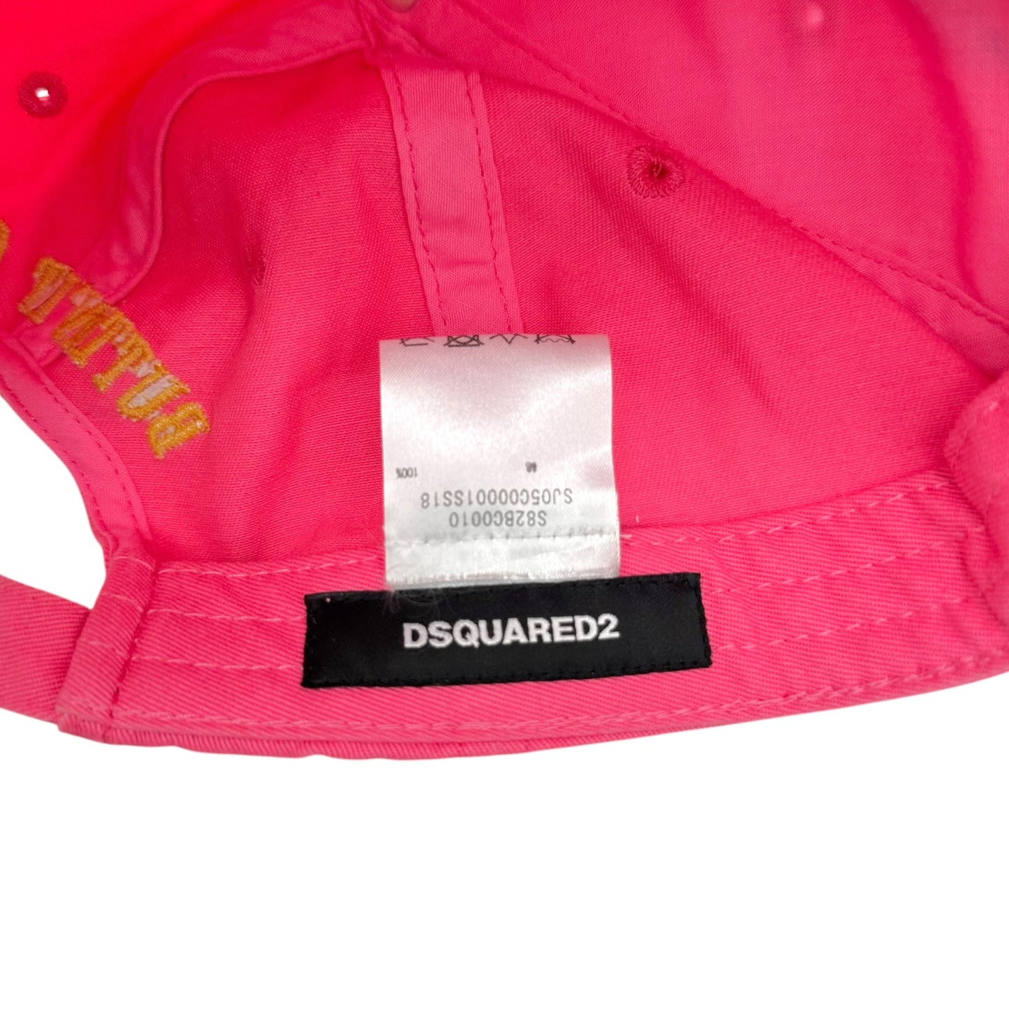 Dsquared2 Hot Pink 'Fucky' Ranger Bear Graphic Baseball Cap