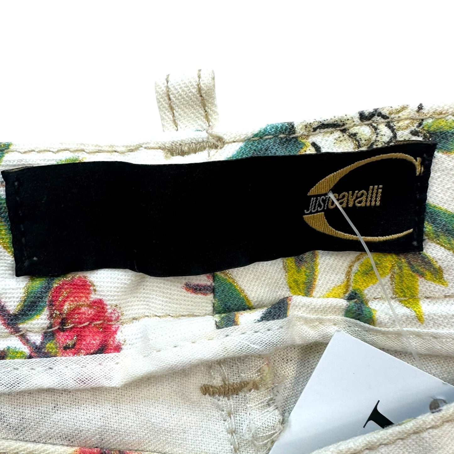 Just Cavalli Roberto Cavalli Ivory Floral Printed Jeans
