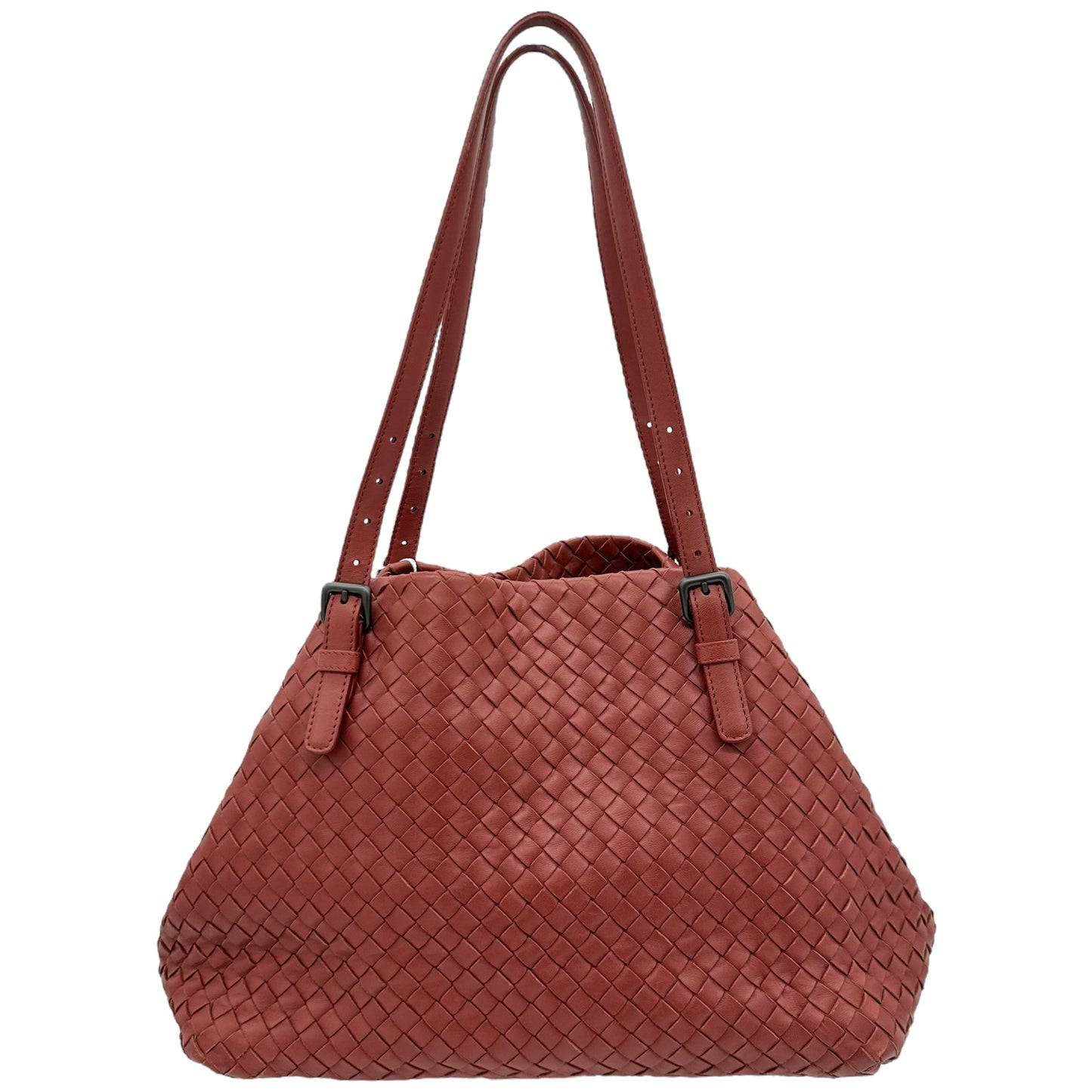 Bottega Veneta Dusty Rose Intrecciato Woven Leather Small Tote Bag - Outfit Repeater