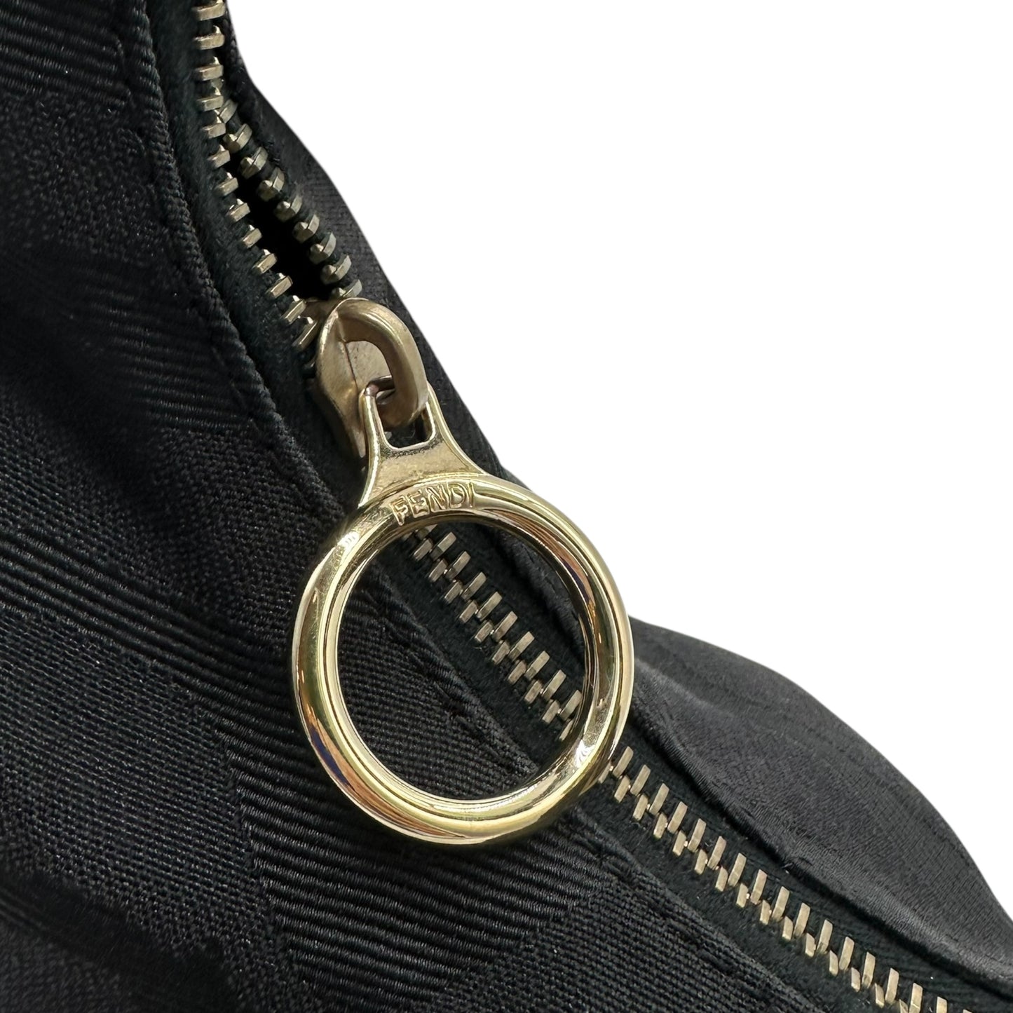 Fendi Black Zebra Print Shoulder Bag