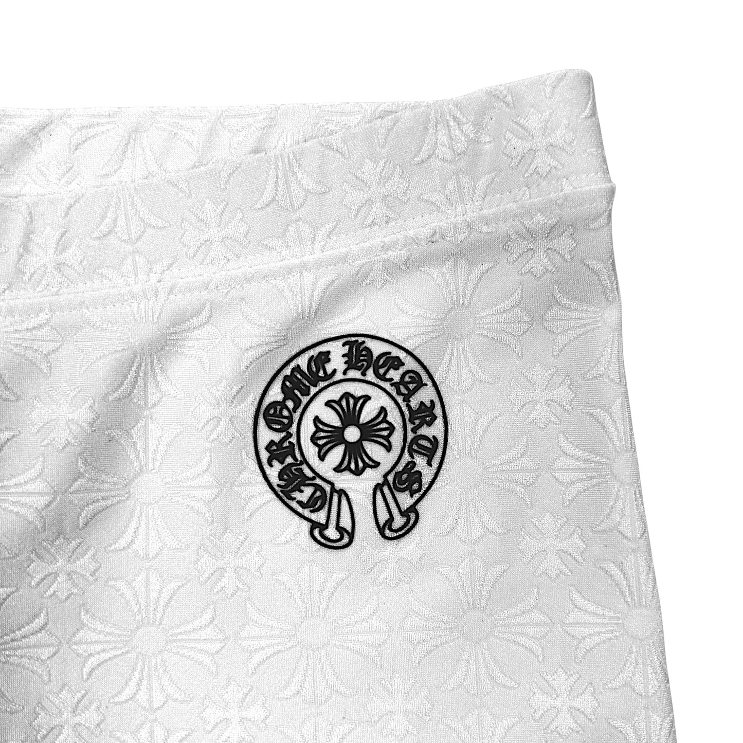 Chrome Hearts White Biker Shorts