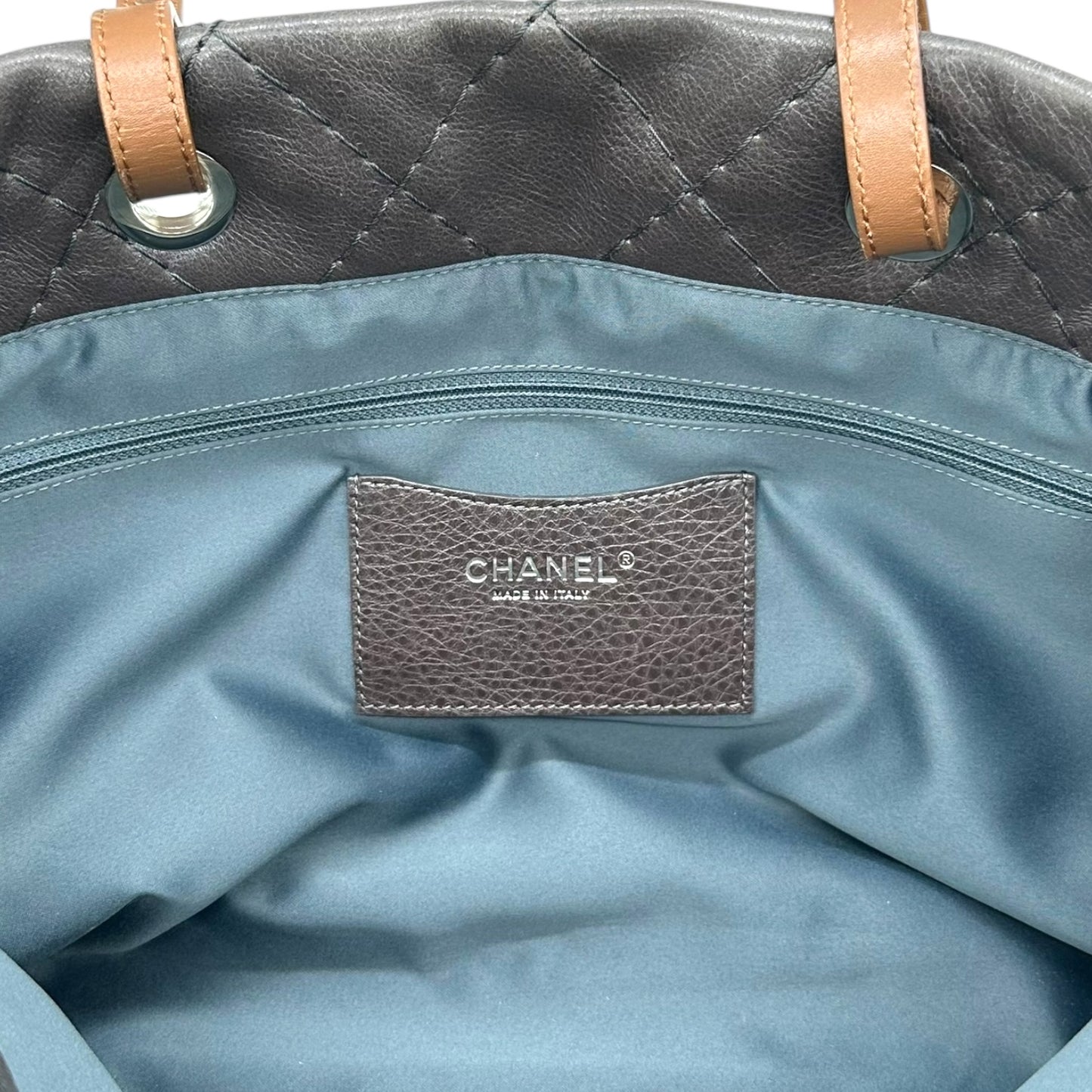 Chanel On the Road Gray & Brown Leather Tote Bag - Outfit Repeater