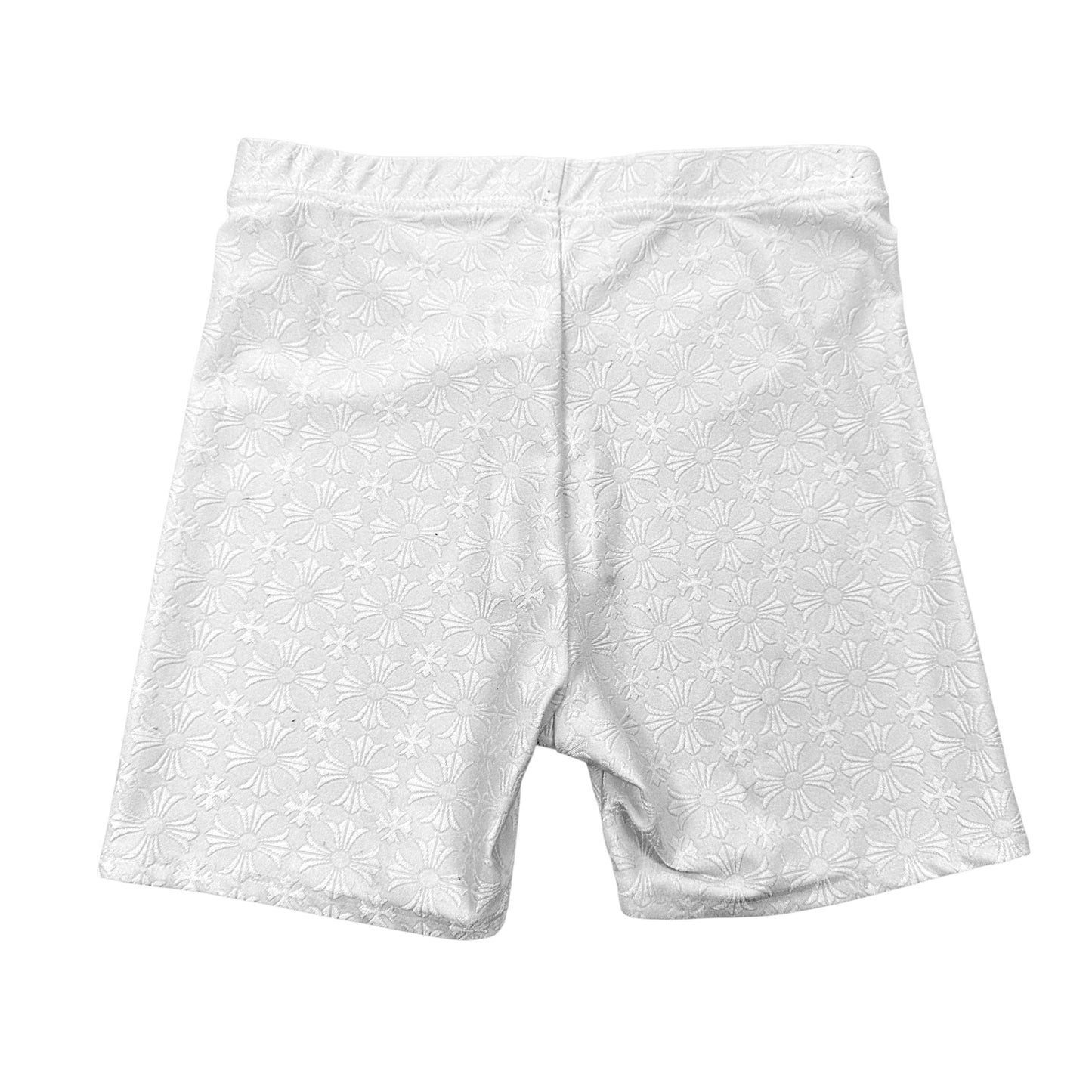 Chrome Hearts White Biker Shorts
