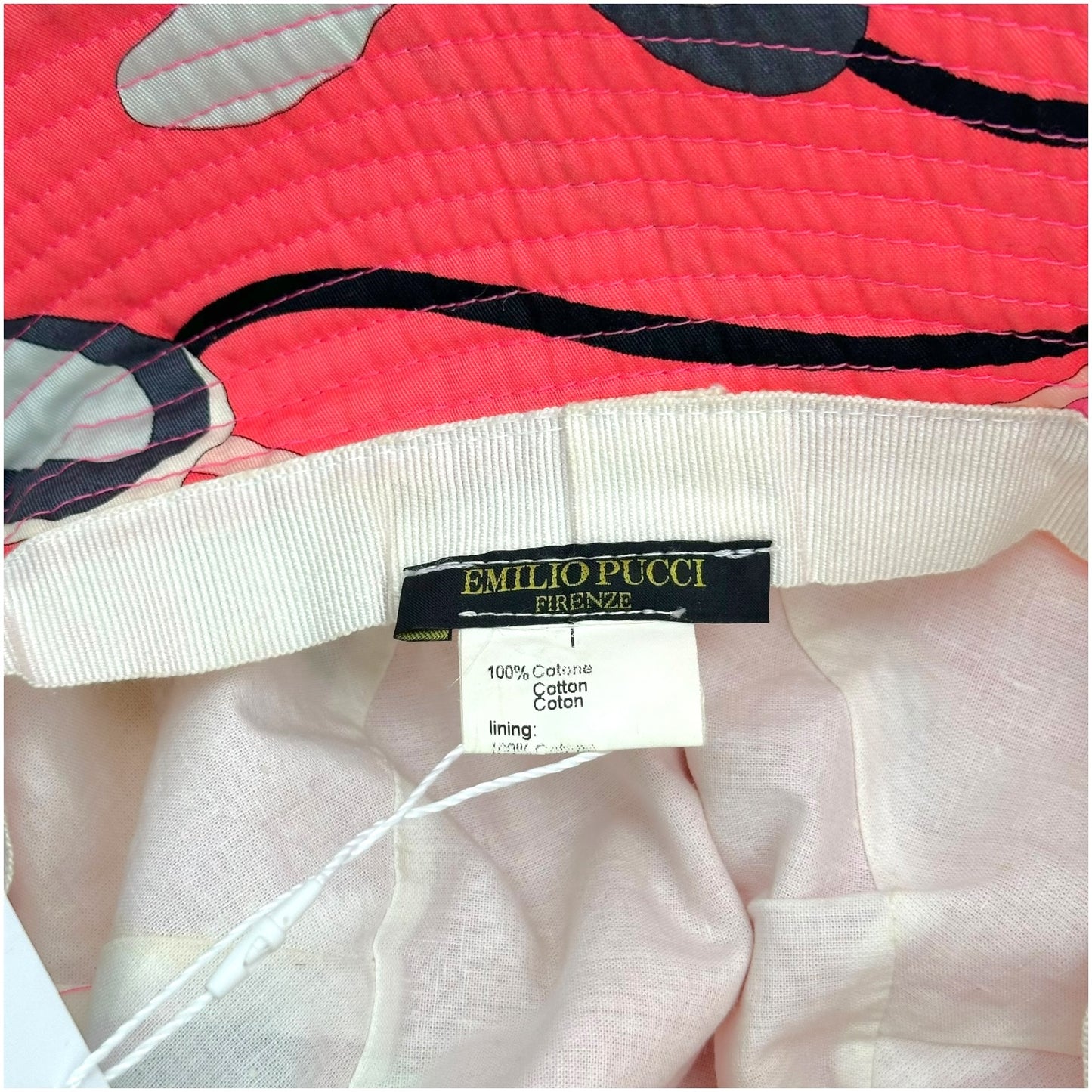 Emilio Pucci Pink & Orange Printed Cotton Bucket Hat - Outfit Repeater