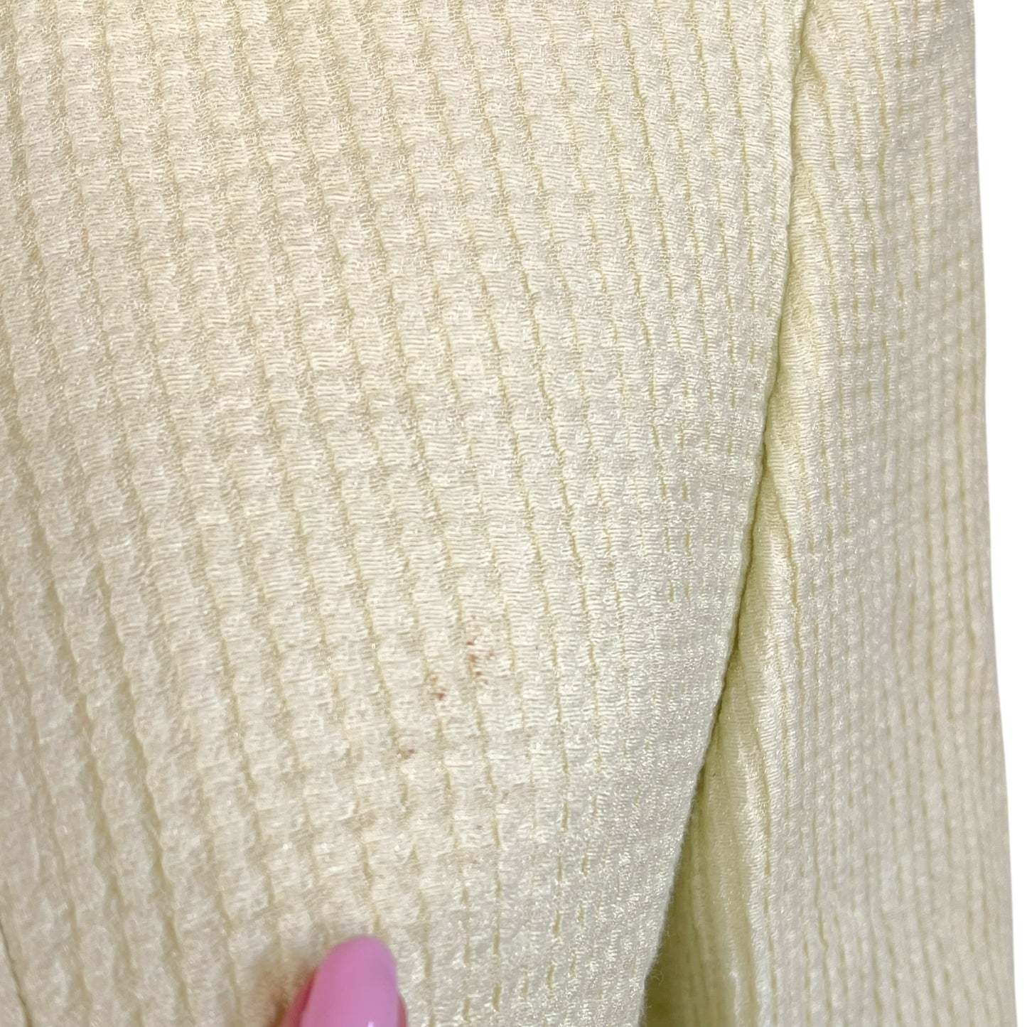 Gucci by Tom Ford S/S 1996 Butter Yellow Linen Waffle Crop Jacket