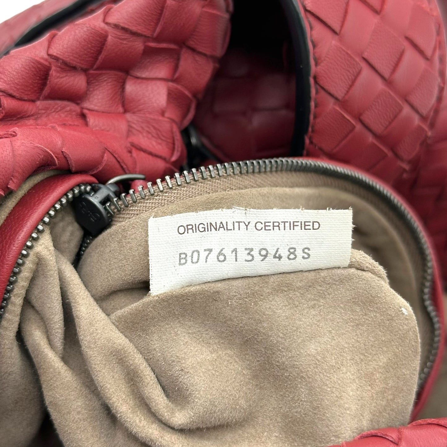 Bottega Veneta Dark Red Intrecciato 2-Way Hobo Bag