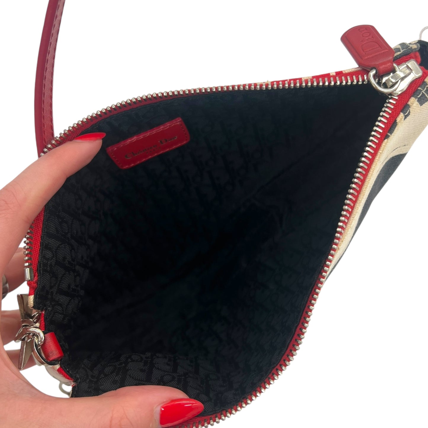 Christian Dior Hardcore Records Pierced Mini Saddle Bag