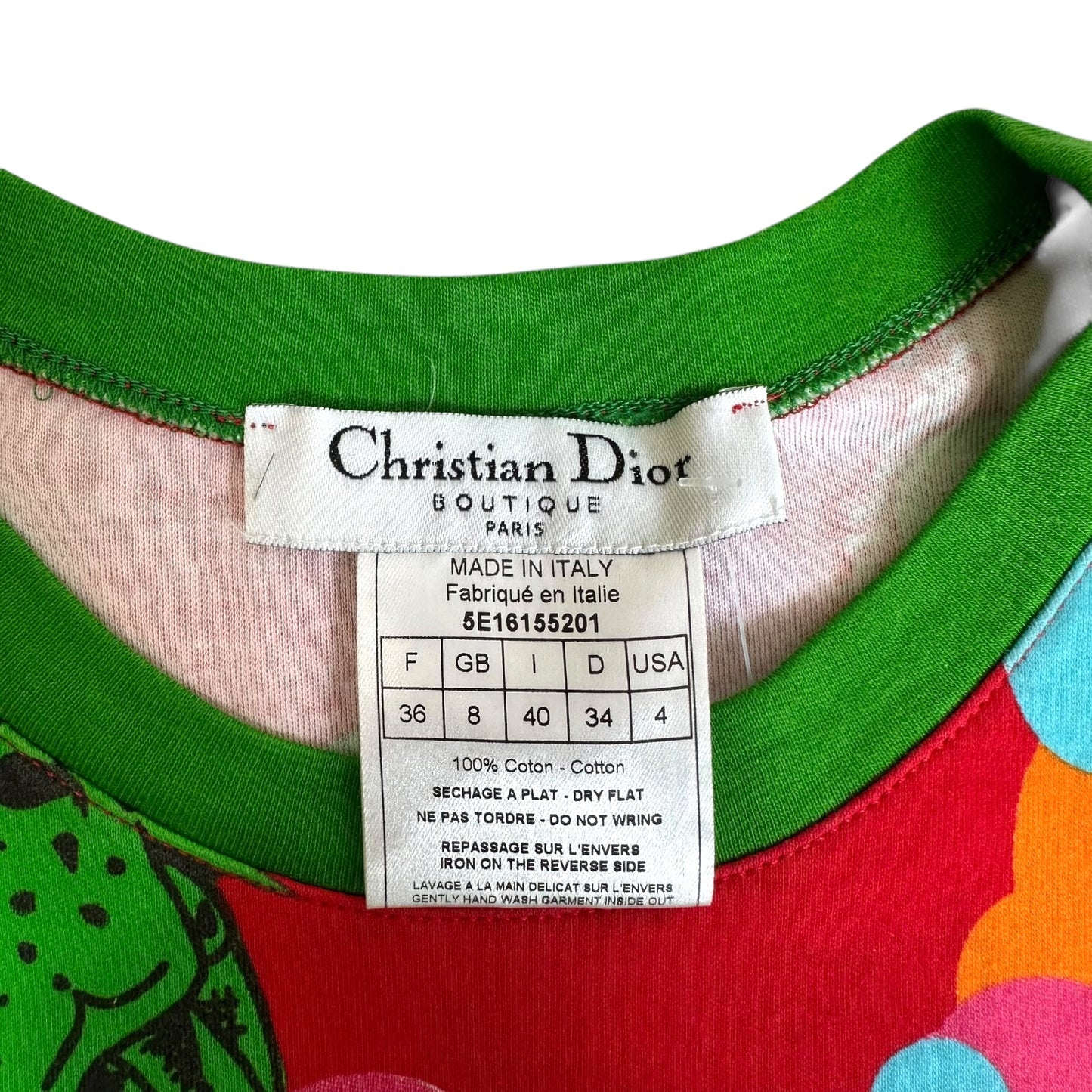 Christian Dior S/S 2005 Face Graphic T-Shirt
