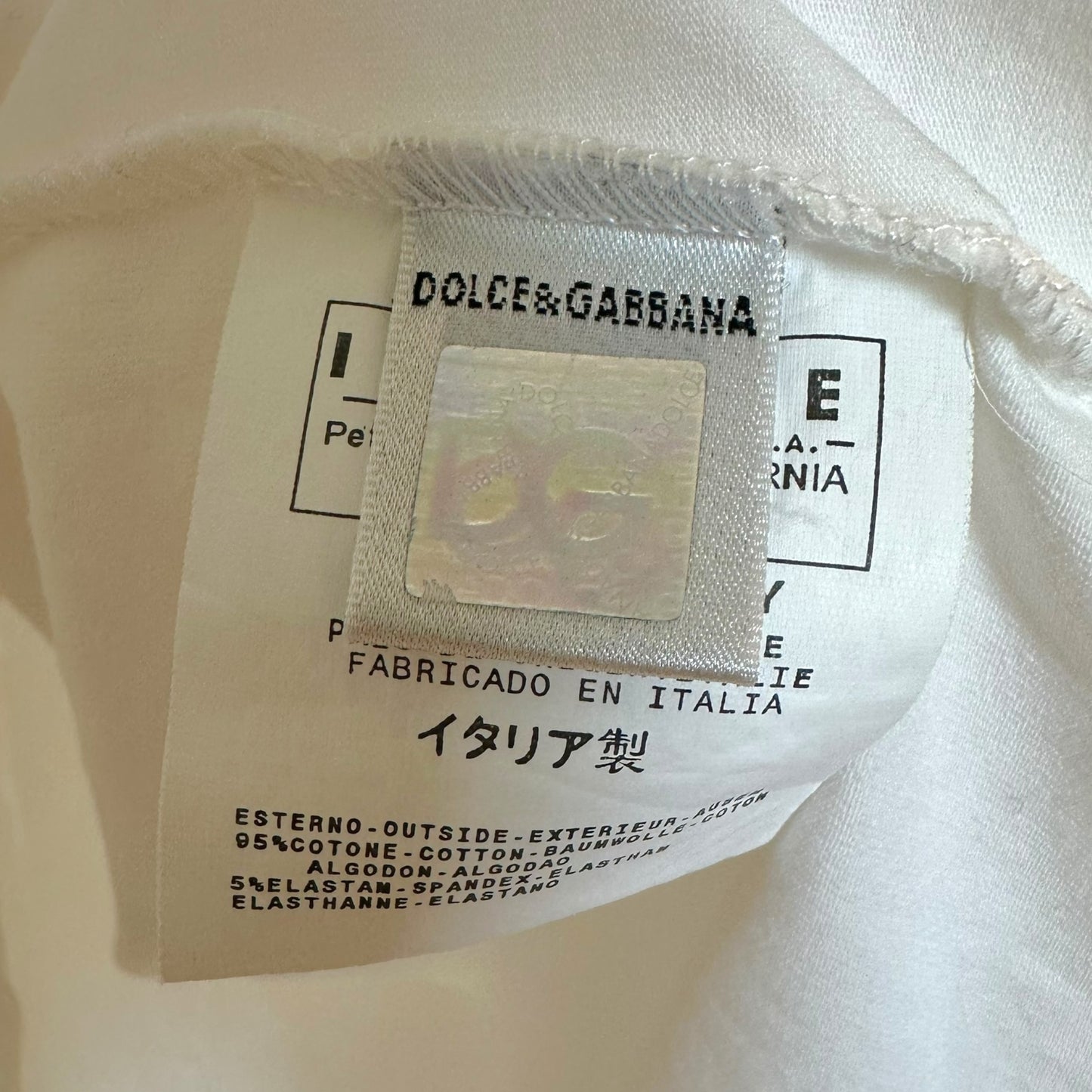 D&G Dolce & Gabbana 'I Want Stardom' Off Shoulder Graphic Tee