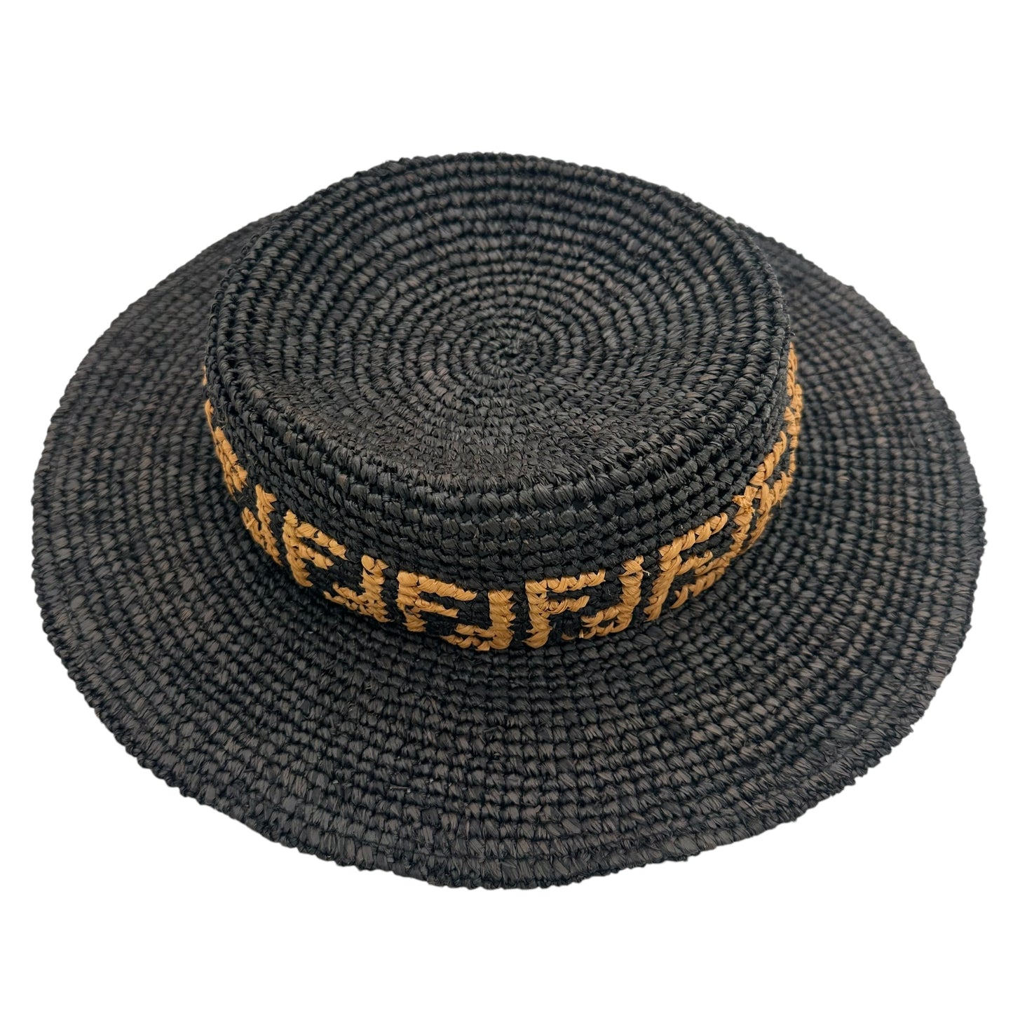 Fendi Zucca Monogram Raffia Sun Hat - Outfit Repeater