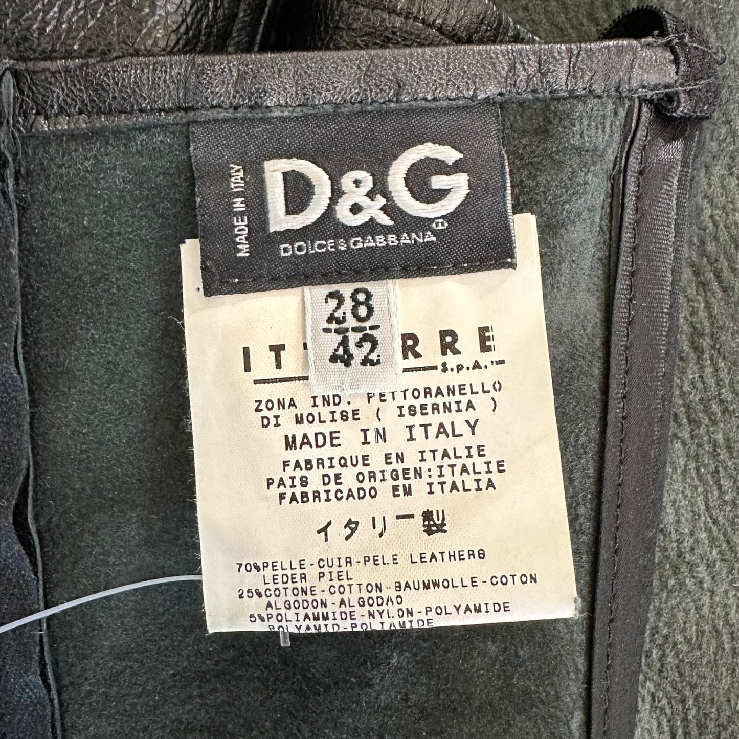 D&G Dolce & Gabbana Leather & Lace Corset Top