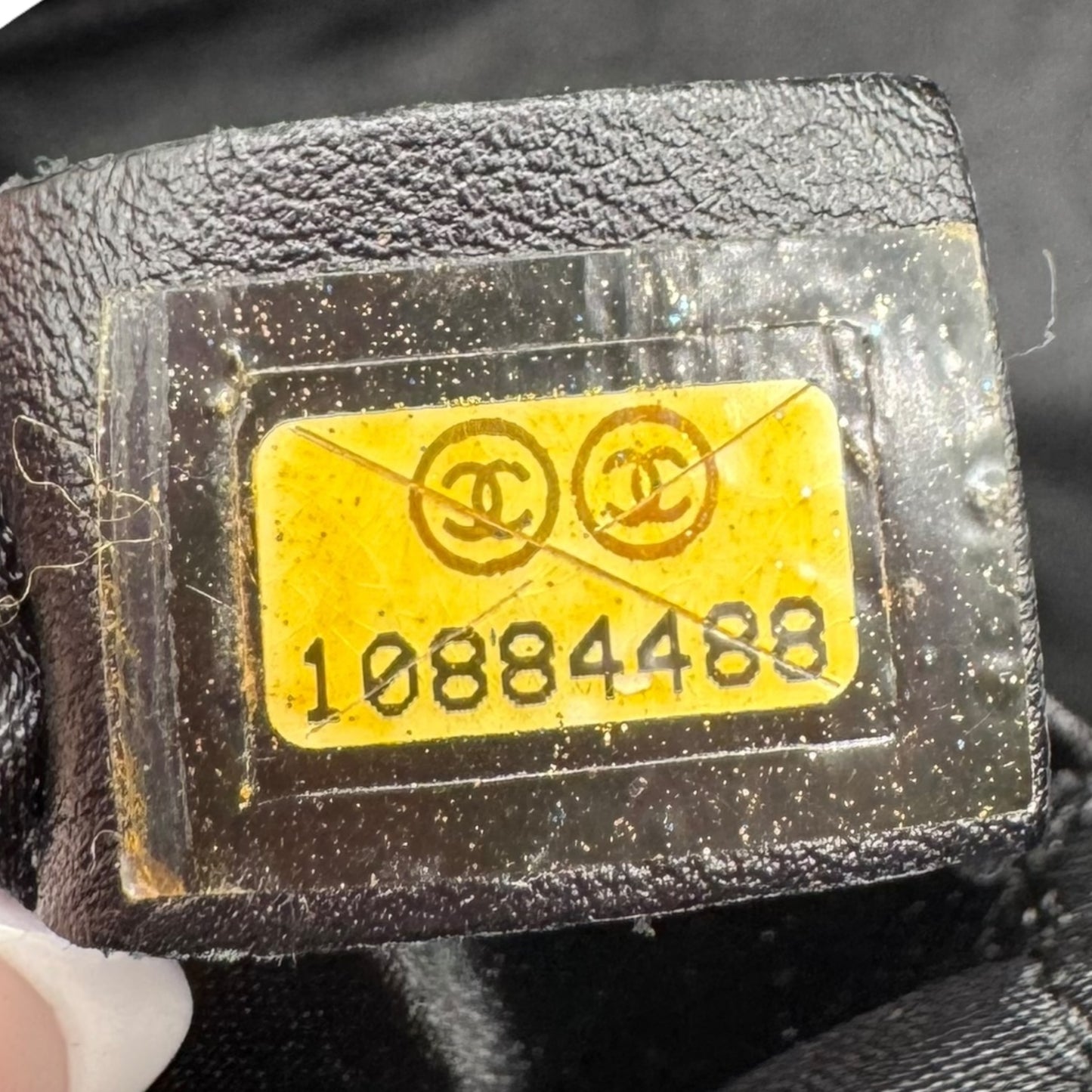 Chanel Black Lambskin & Velvet Checkered Logo Shoulder Bag 2005-06 - Outfit Repeater