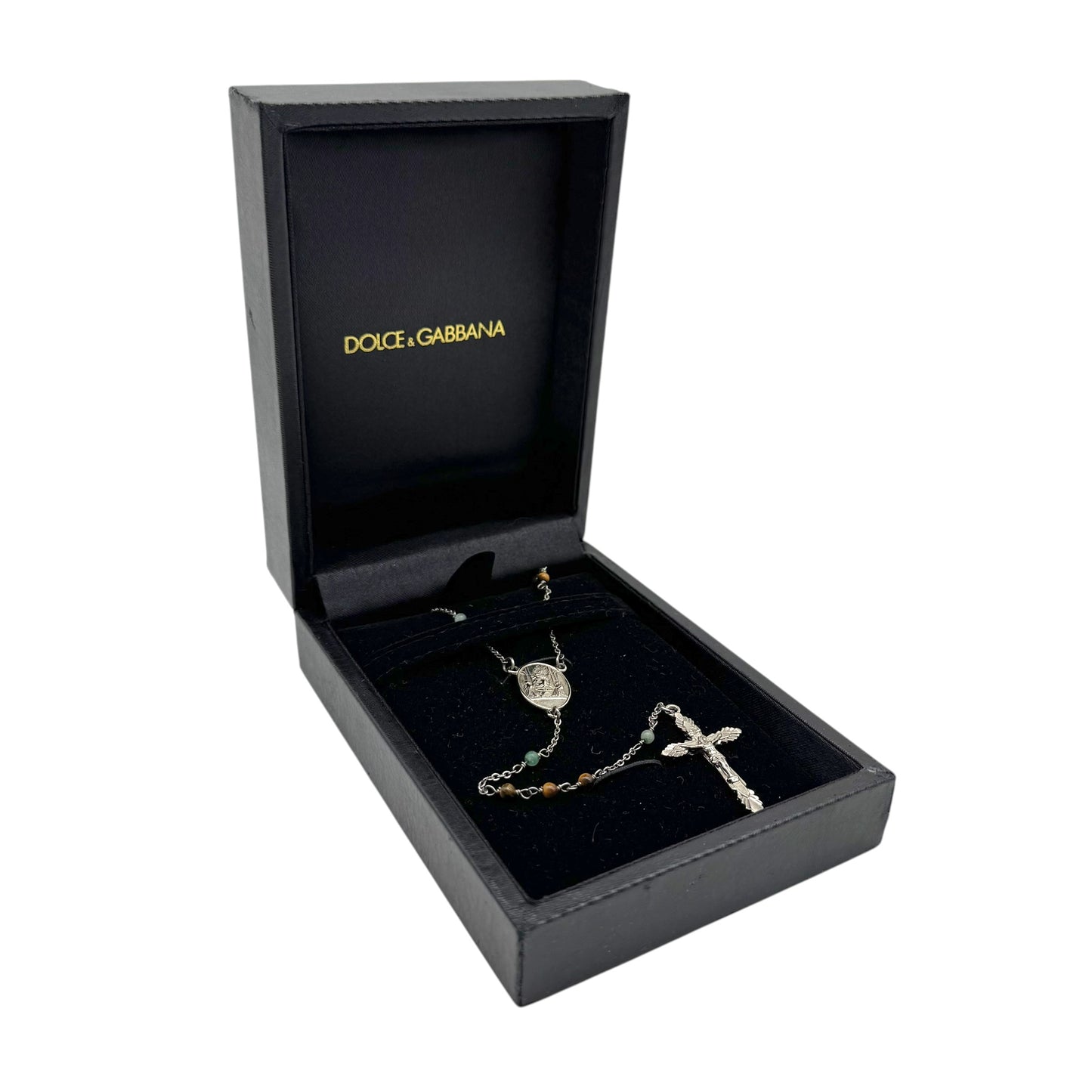 Dolce & Gabbana Multicolor Bead Rosary Necklace