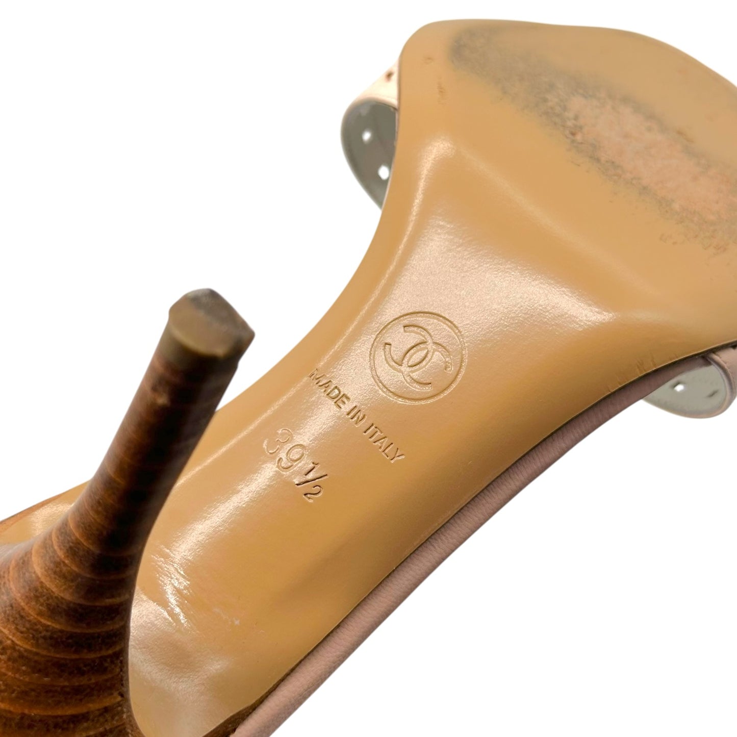 Chanel Light Pink Bow & CC Logo Mule Heels - Outfit Repeater