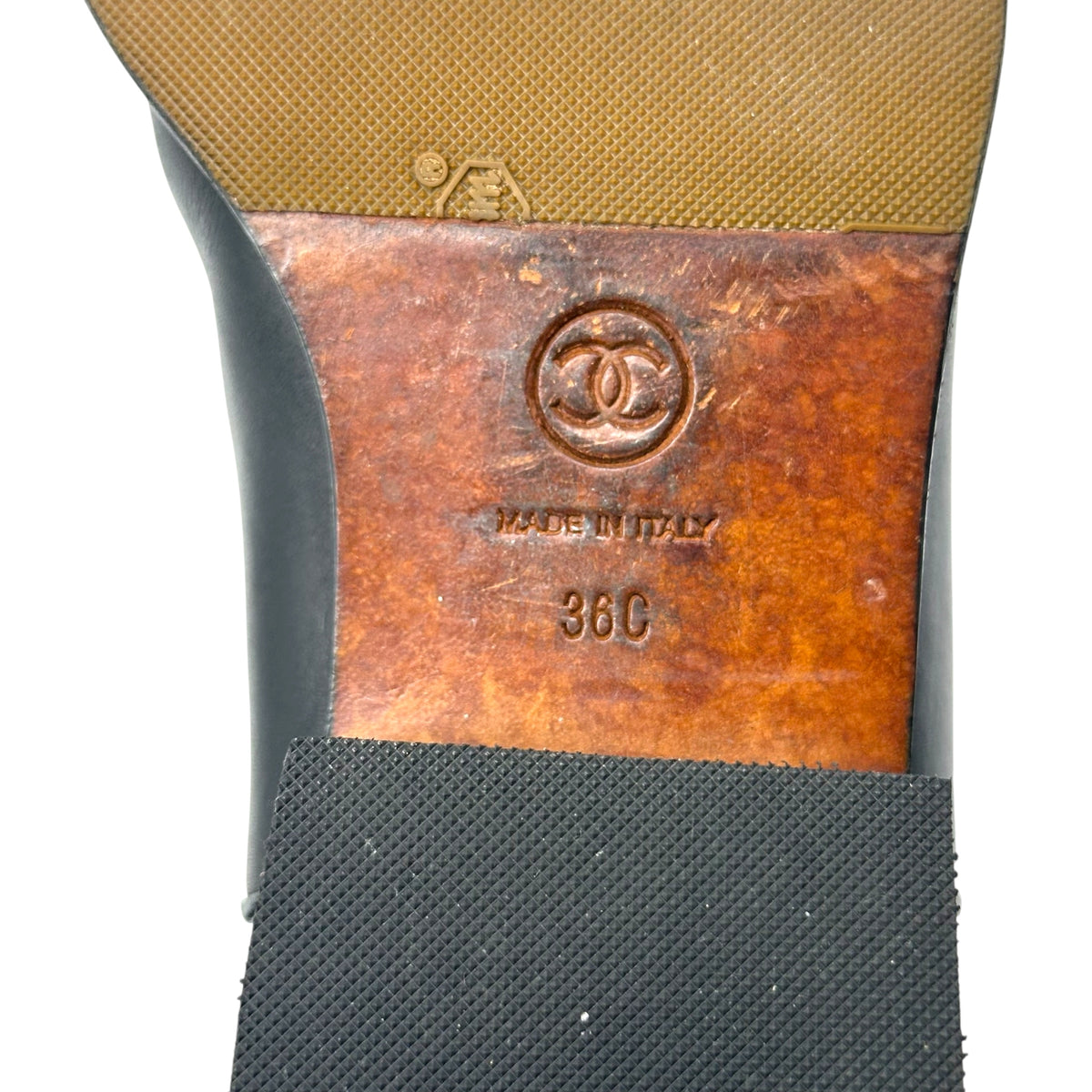 Chanel Black Leather Western Boots with CC Logo