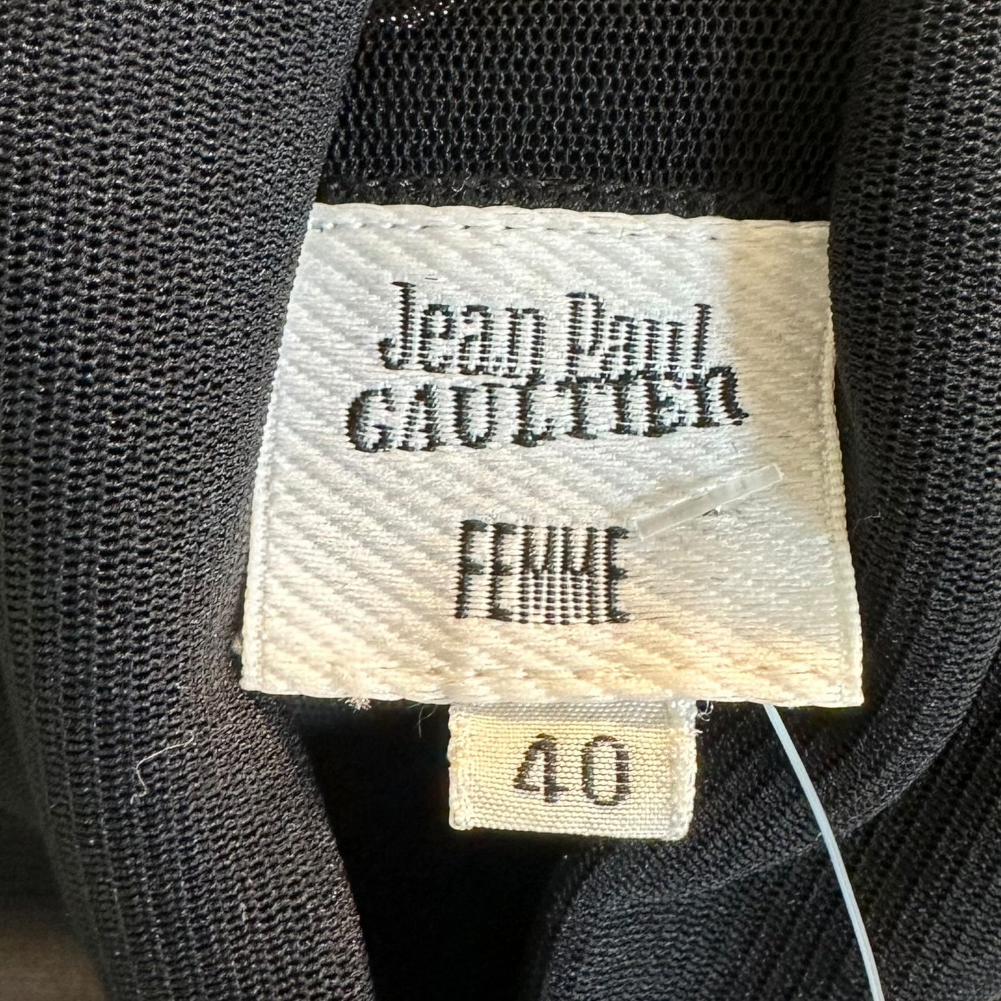 Jean Paul Gaultier Black Mesh Turtleneck Top