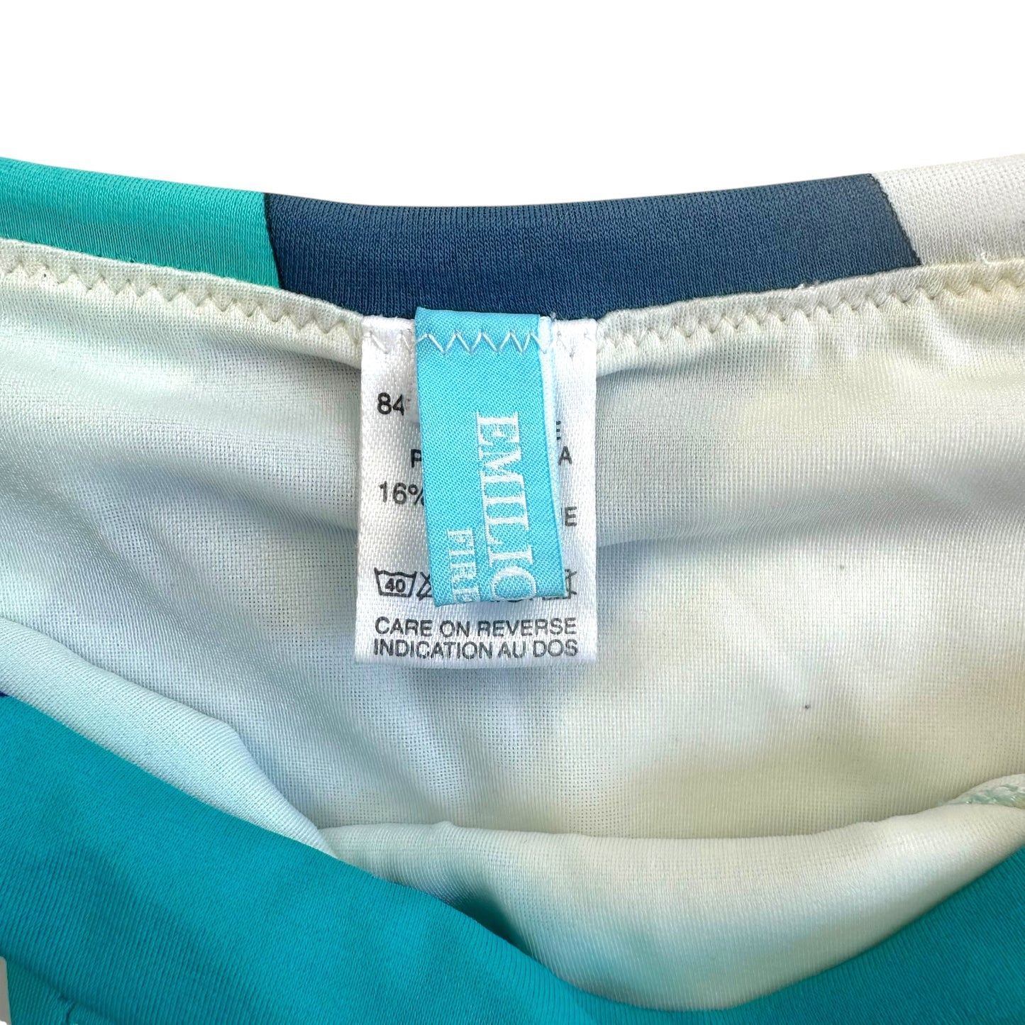 Emilio Pucci Blue Patterned Bikini Set