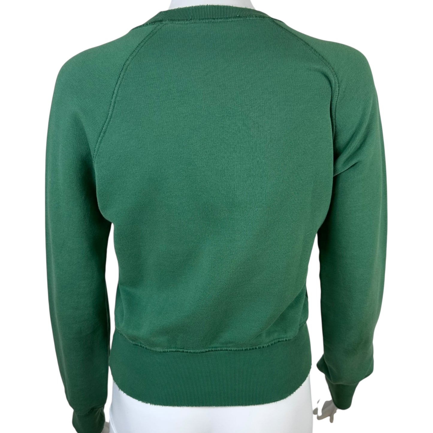 Dsquared2 2004 Green & Pink 'Who Cares' Cropped Sweatshirt