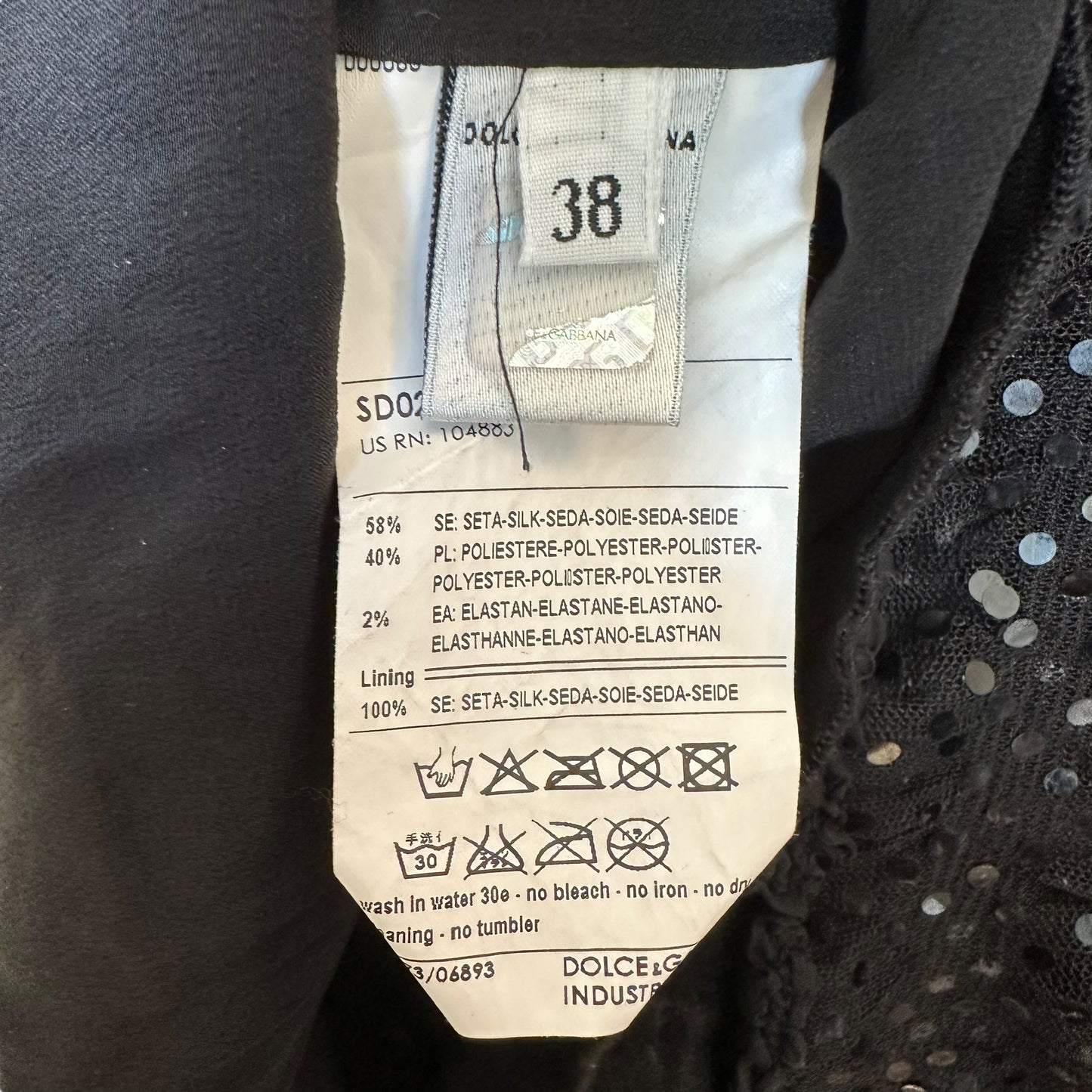 D&G Dolce & Gabbana Black Sequin Embellished Tulle Mini Dress - Outfit Repeater