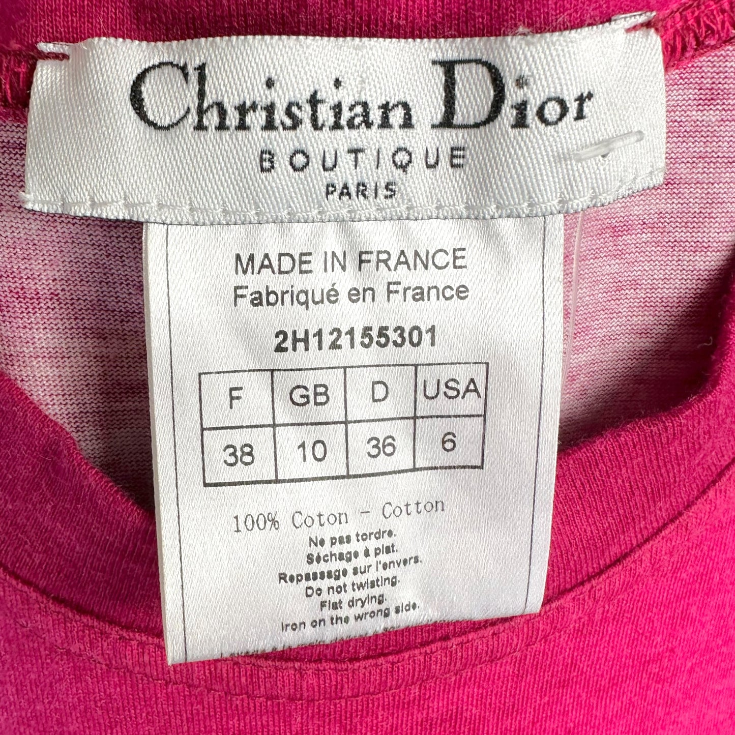 Christian Dior Pink Yellow Ombré Tank Top
