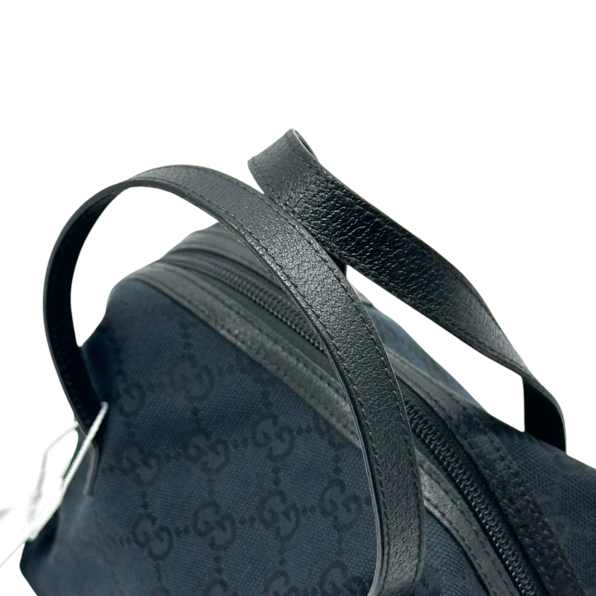 Gucci Black Monogram Top Handle Pochette Bag