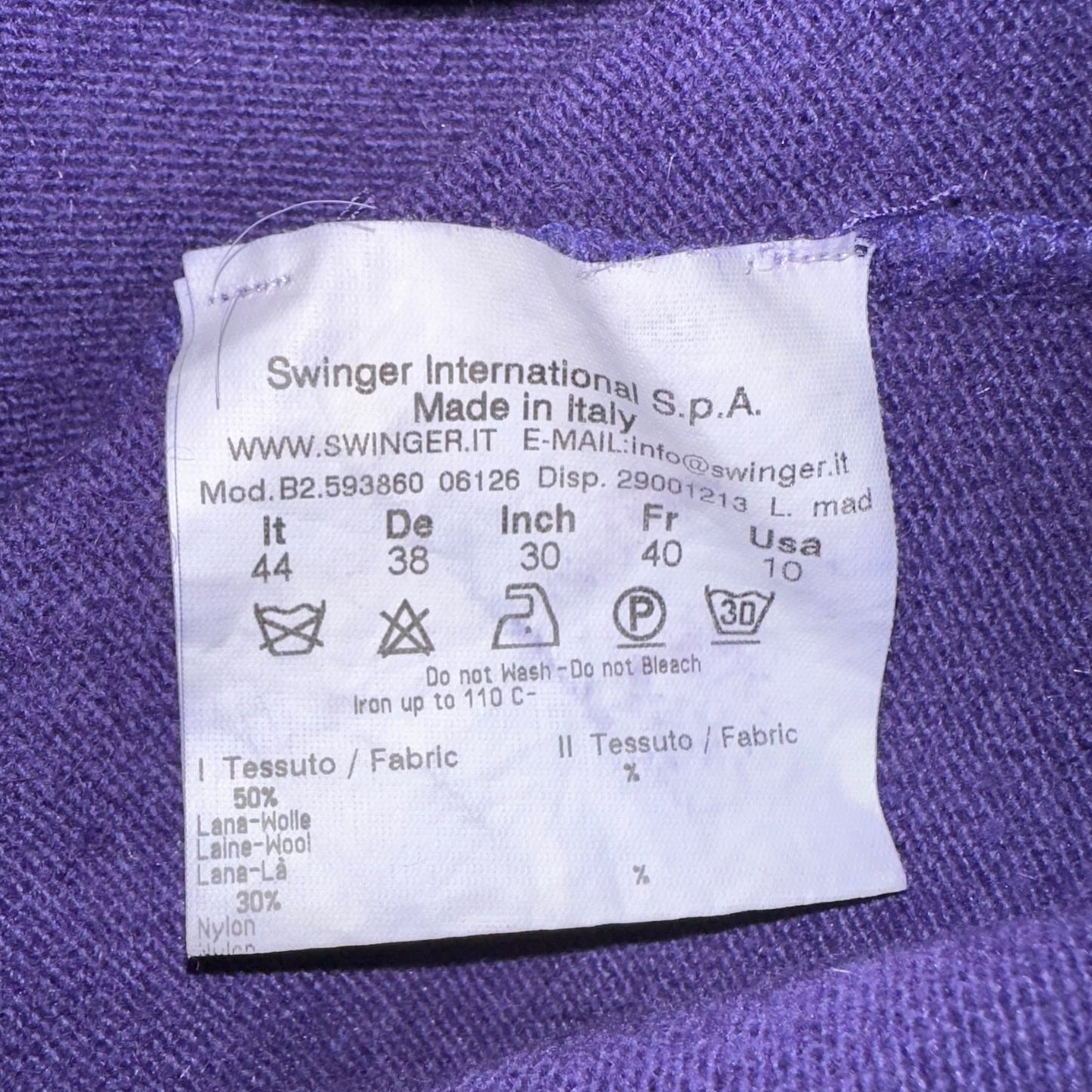 Fendi Purple Wool Graphic T-Shirt
