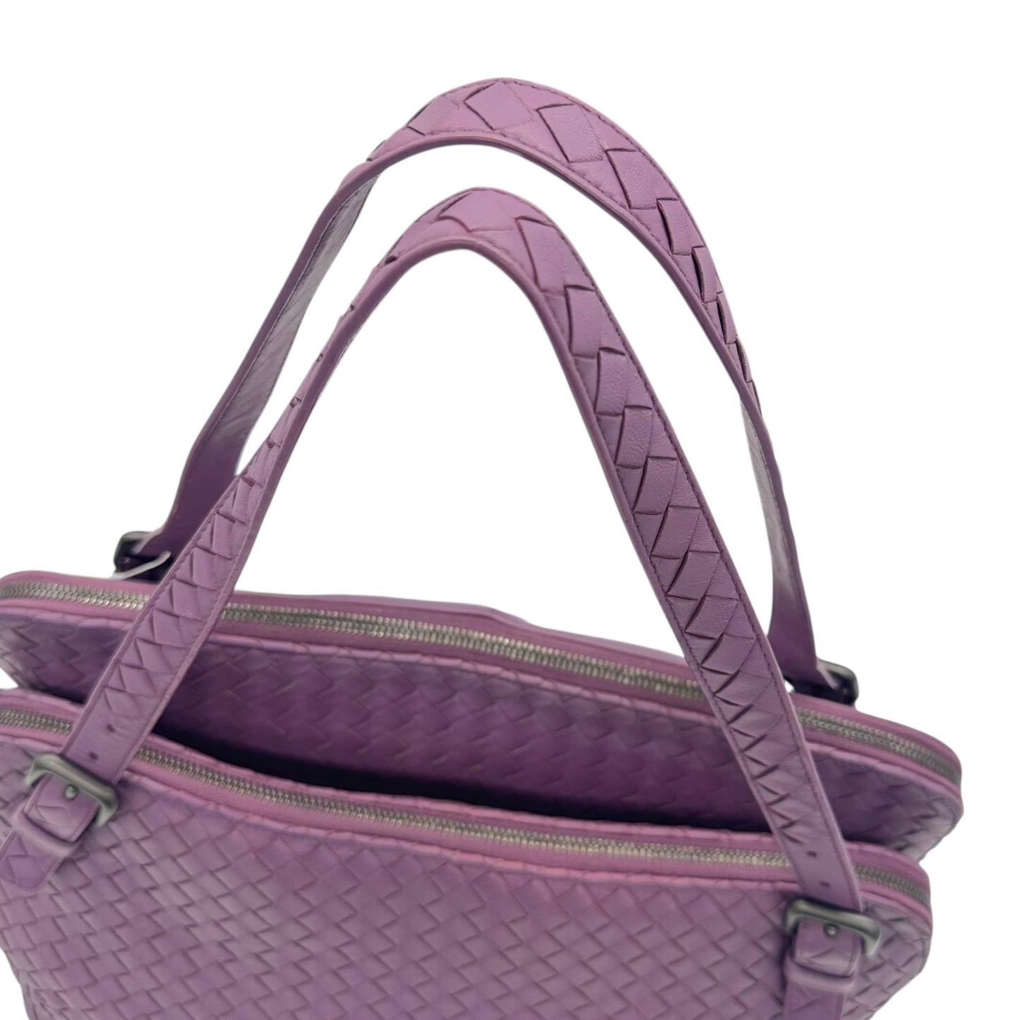 Bottega Veneta Purple Intrecciato Tote Bag