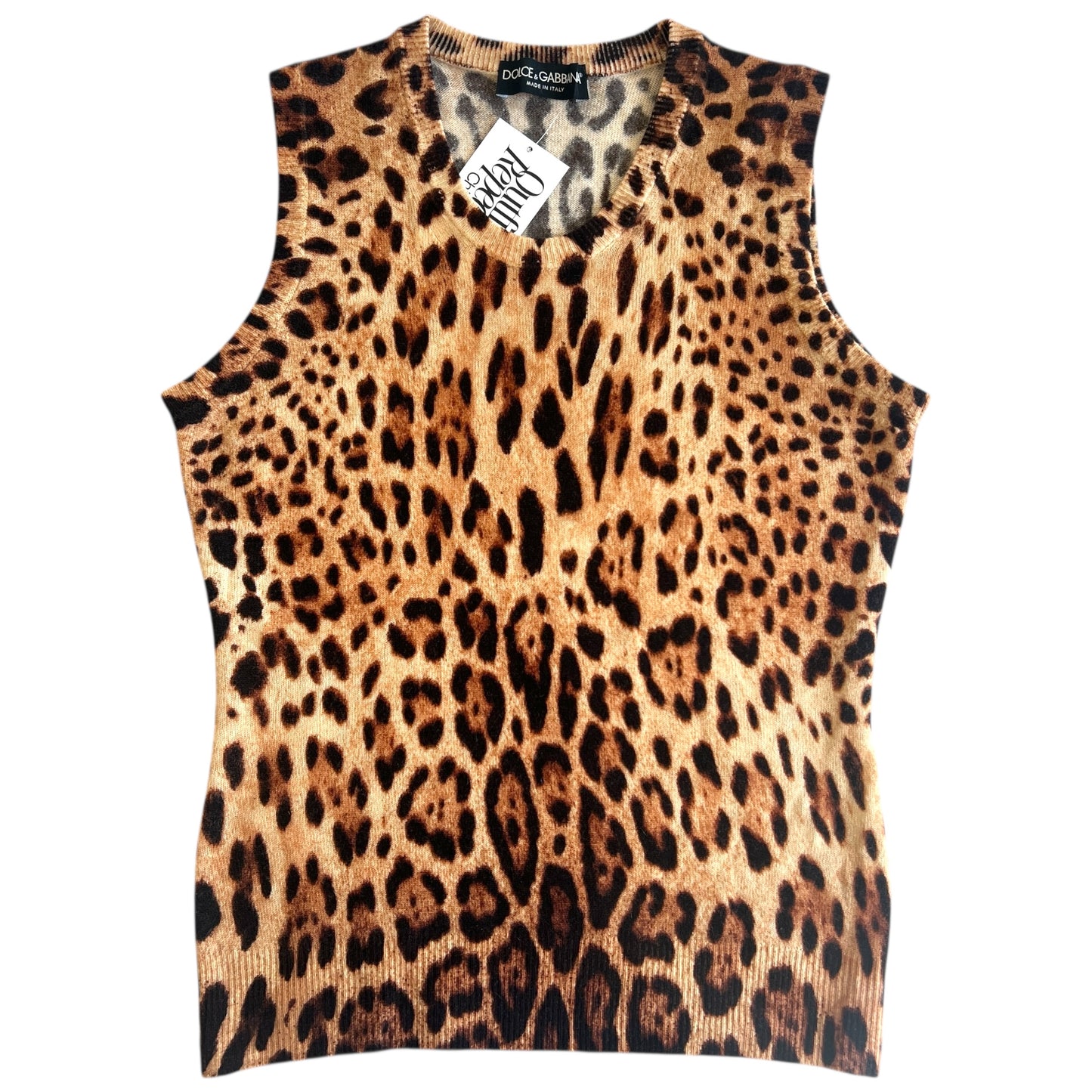 Dolce & Gabbana Leopard Print Knit Tank