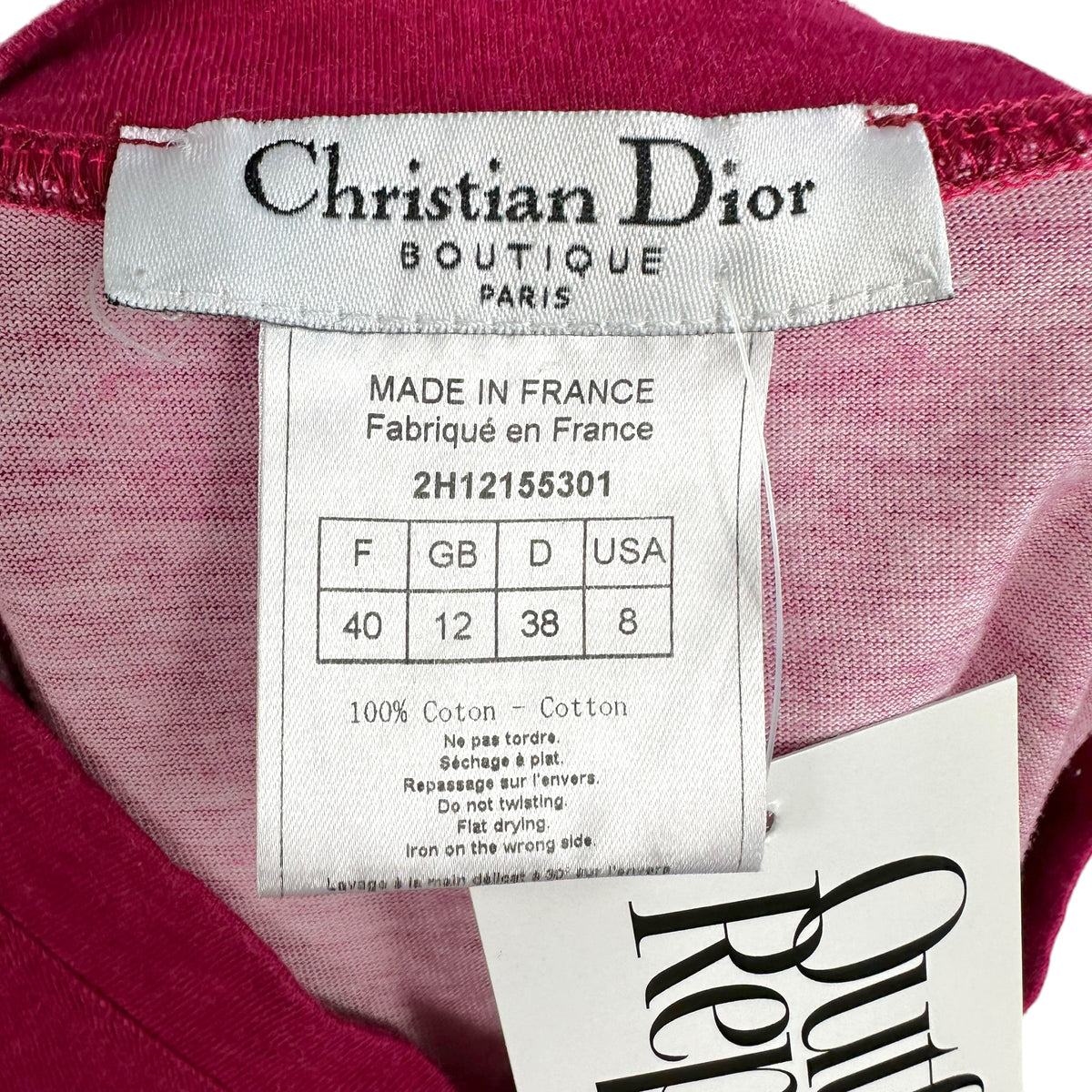 Christian Dior Ombre Tank Top Pink Orange Sleeveless