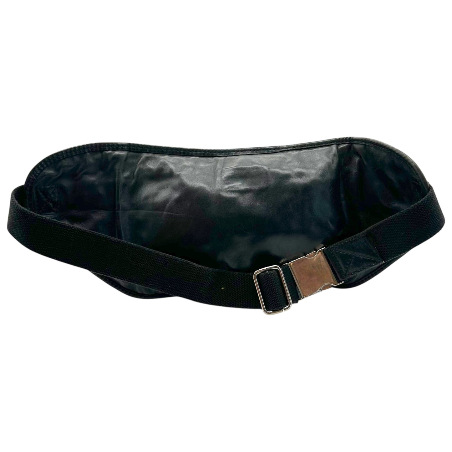 D&G Dolce & Gabbana Safety Pin Union Jack Black Leather Waist Bag
