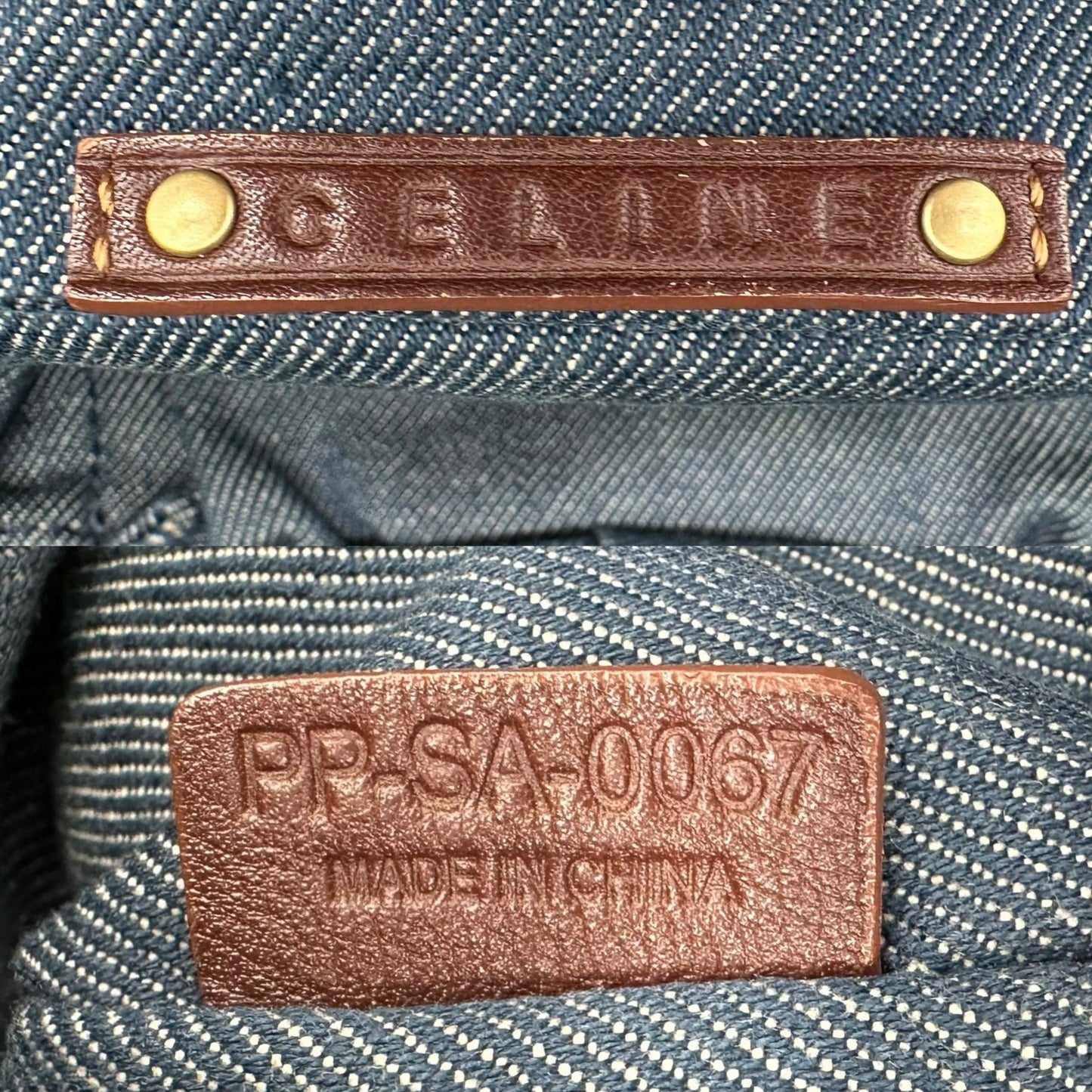 Celine Denim Monogram Fold-Over Bag - Outfit Repeater